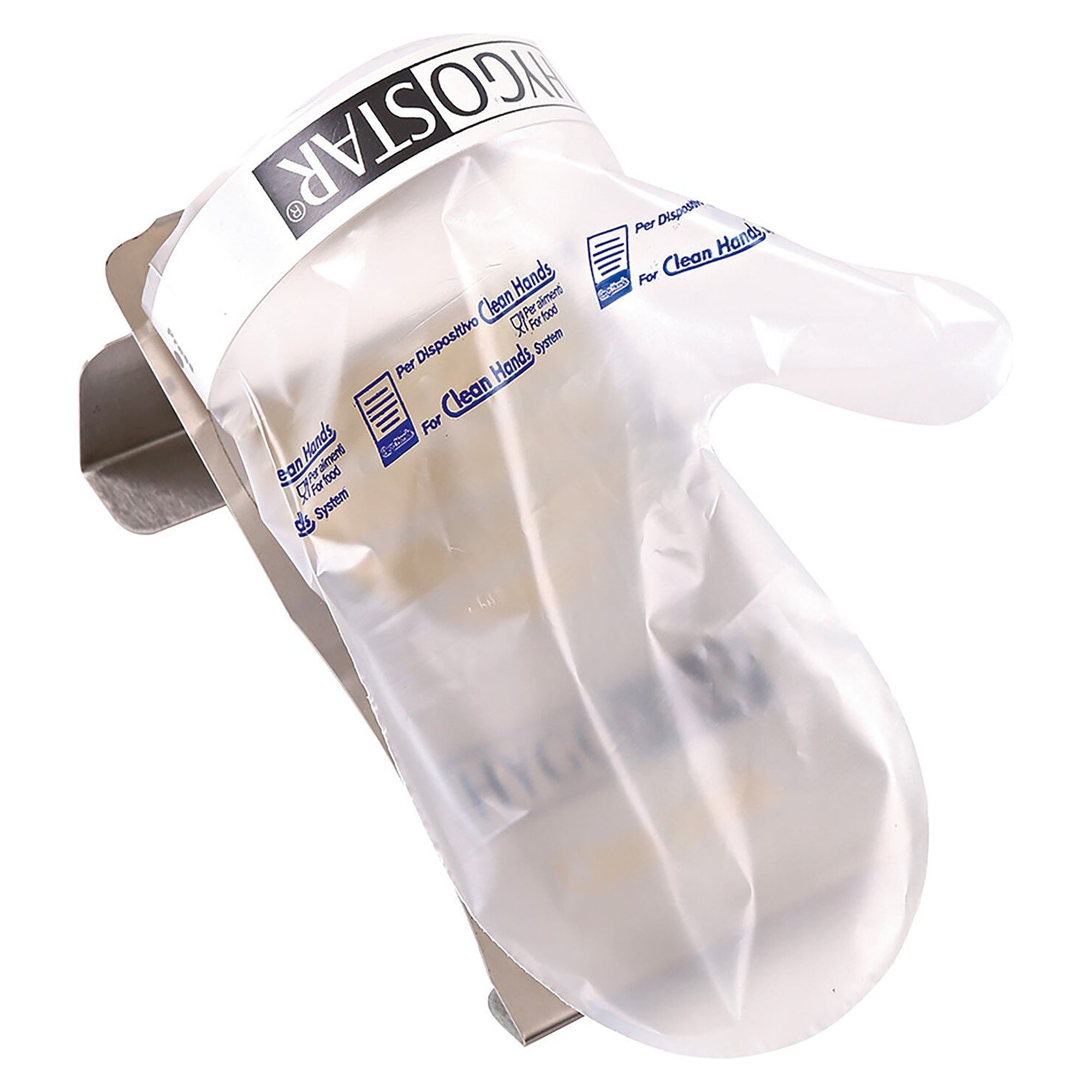 Clean Hands Counter Kit Single aus Edelstahl, Handschuhsystem für die Verkaufstheke mit 5 Handschuhen - Franz Mensch 89021