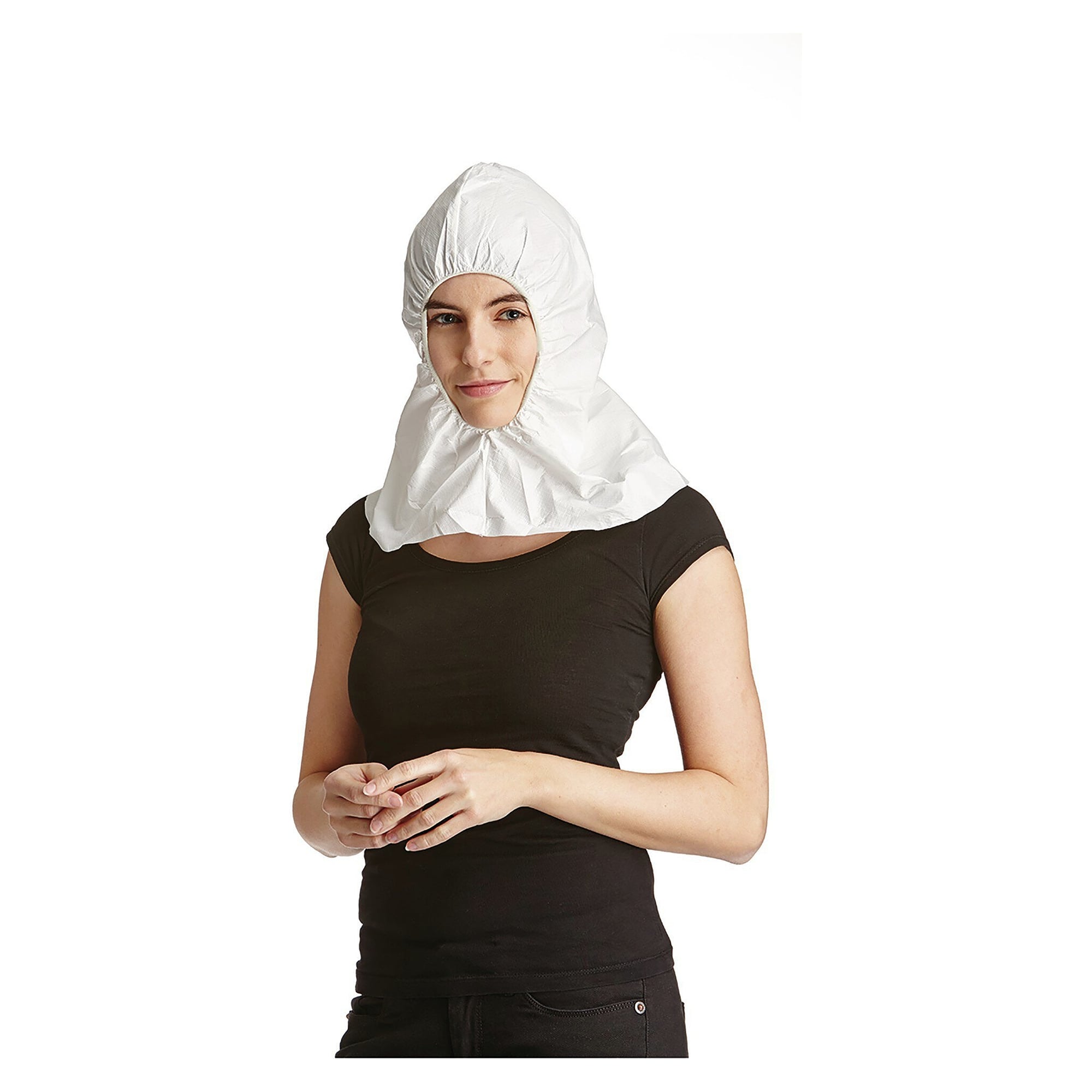 Einweg-Kapuze ProSafe 2 aus mikroporösem Filmlaminat, Gesichts- und Nackengummi, weiß, VPE 100 - DS Safety Wear PS2KAP