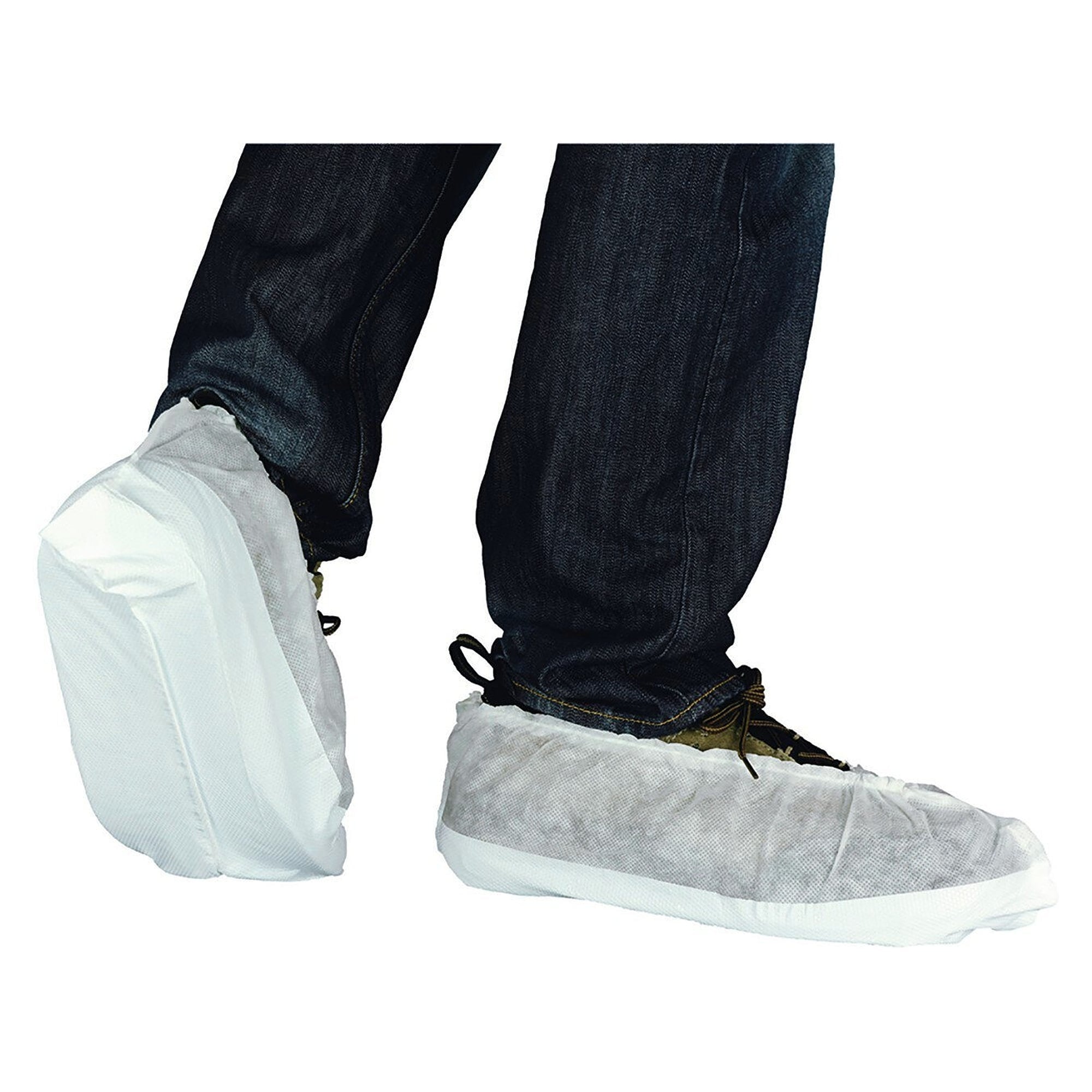 PP disposable overshoes, low version, 35 g/m², 40 x 16.5 cm, white, pack of 100 - DS Safety Wear H6701