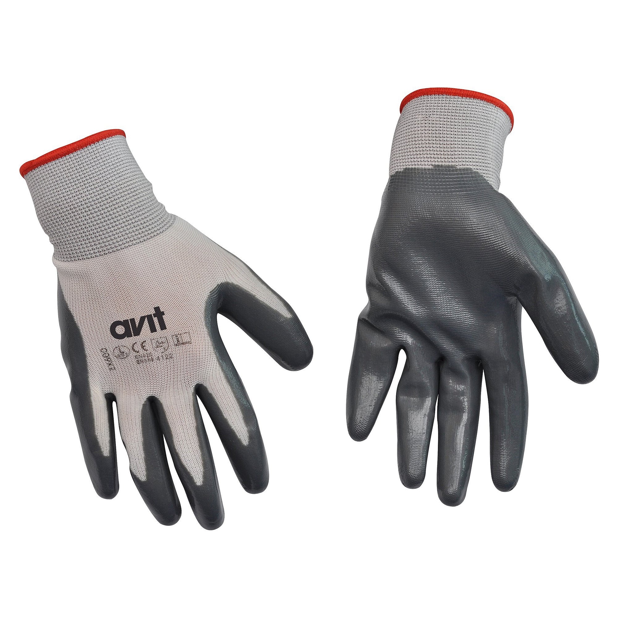 Arbeitshandschuhe Nylon, Nitril-beschichtet, nahtlos gestrickt, Größe XL - C.K AV13073