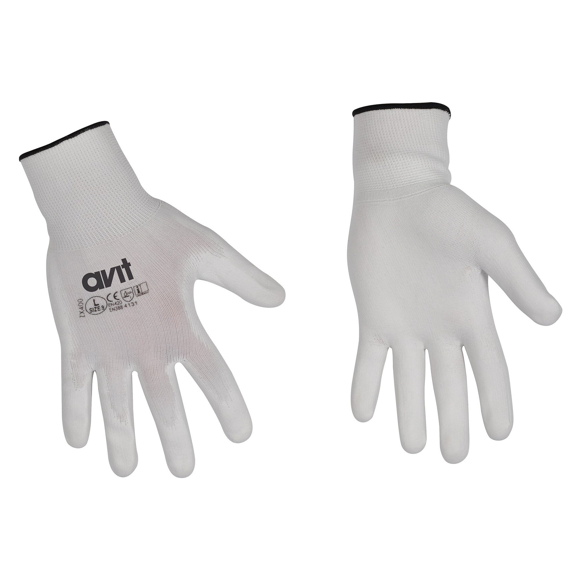 Arbeitshandschuhe Nylon, PU-beschichtet, nahtlos gestrickt, Größe L - C.K AV13074