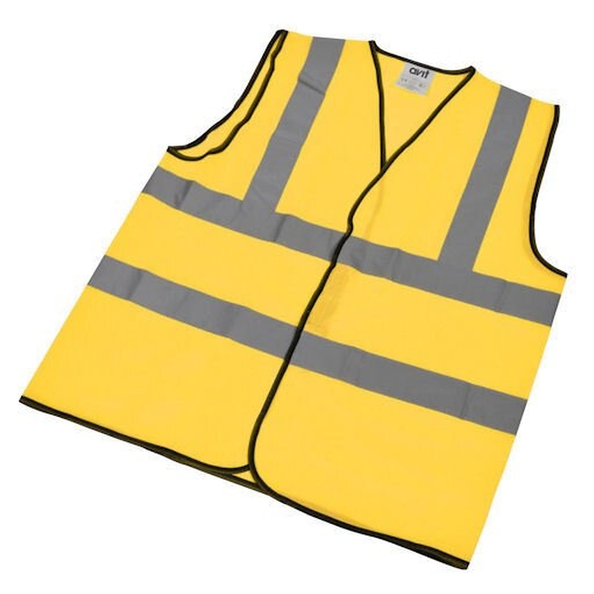 Warnweste gelb aus Polyester mit Klettverschluss, EN 471 Klasse 2, Größe XL - C.K AV13100