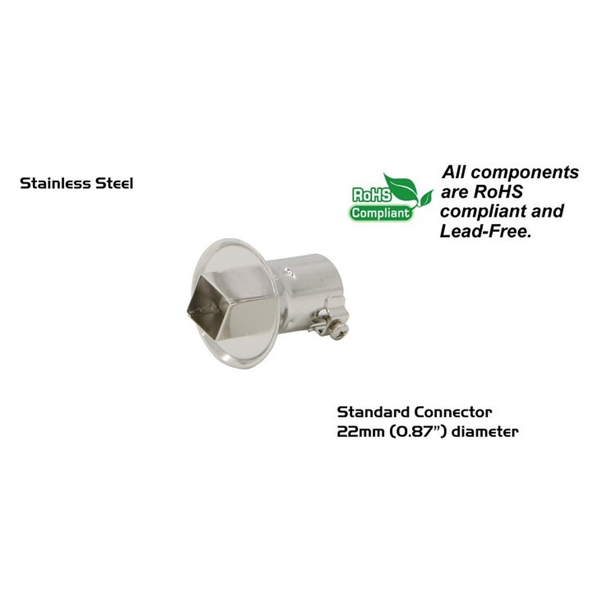 BGA-Heißluftdüse quadratisch 16 x 16 mm für 22-mm-Anschluss, HTN-Serie - Thermaltronics HTN-B1616