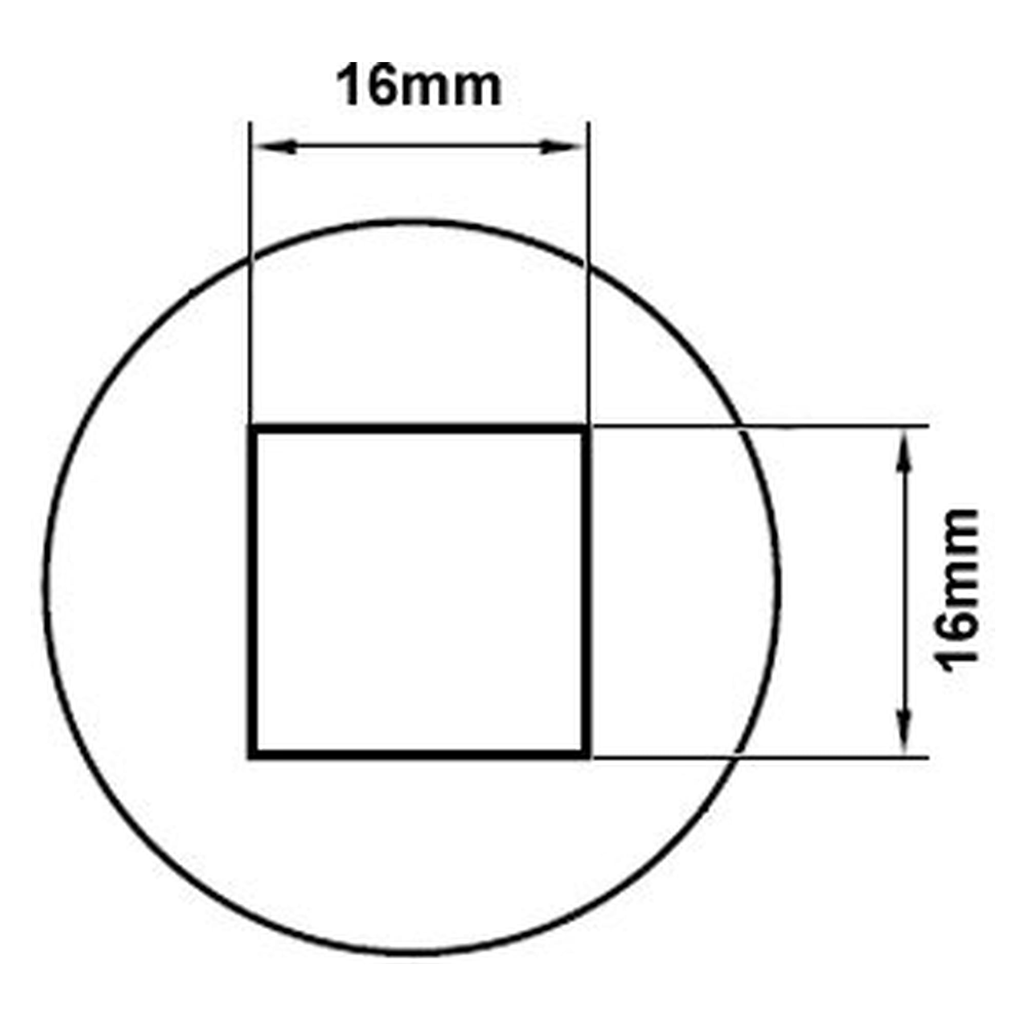 BGA-Heißluftdüse quadratisch 16 x 16 mm für 22-mm-Anschluss, HTN-Serie - Thermaltronics HTN-B1616