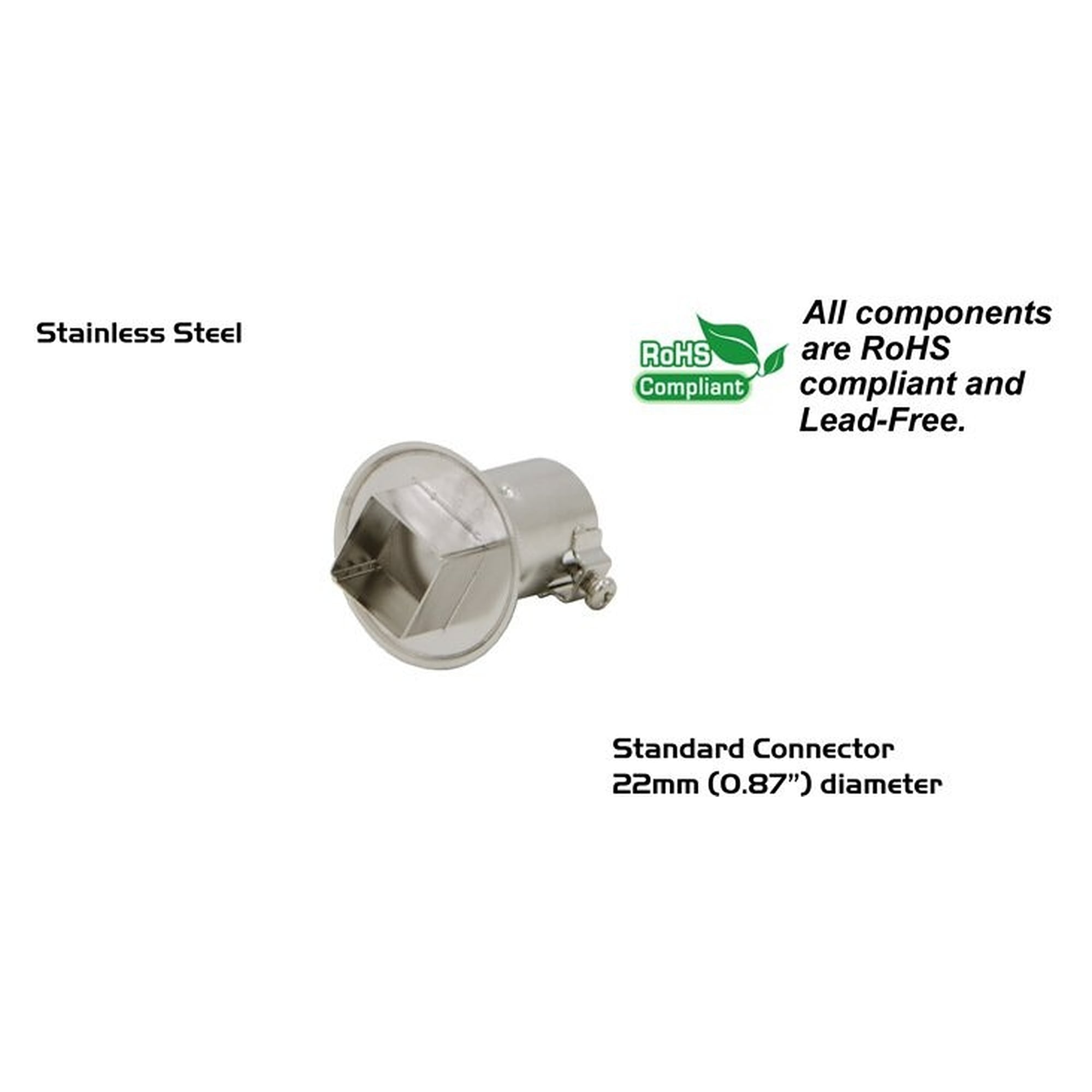 BGA-Heißluftdüse quadratisch 19 x 19 mm für 22-mm-Anschluss, HTN-Serie - Thermaltronics HTN-B1919