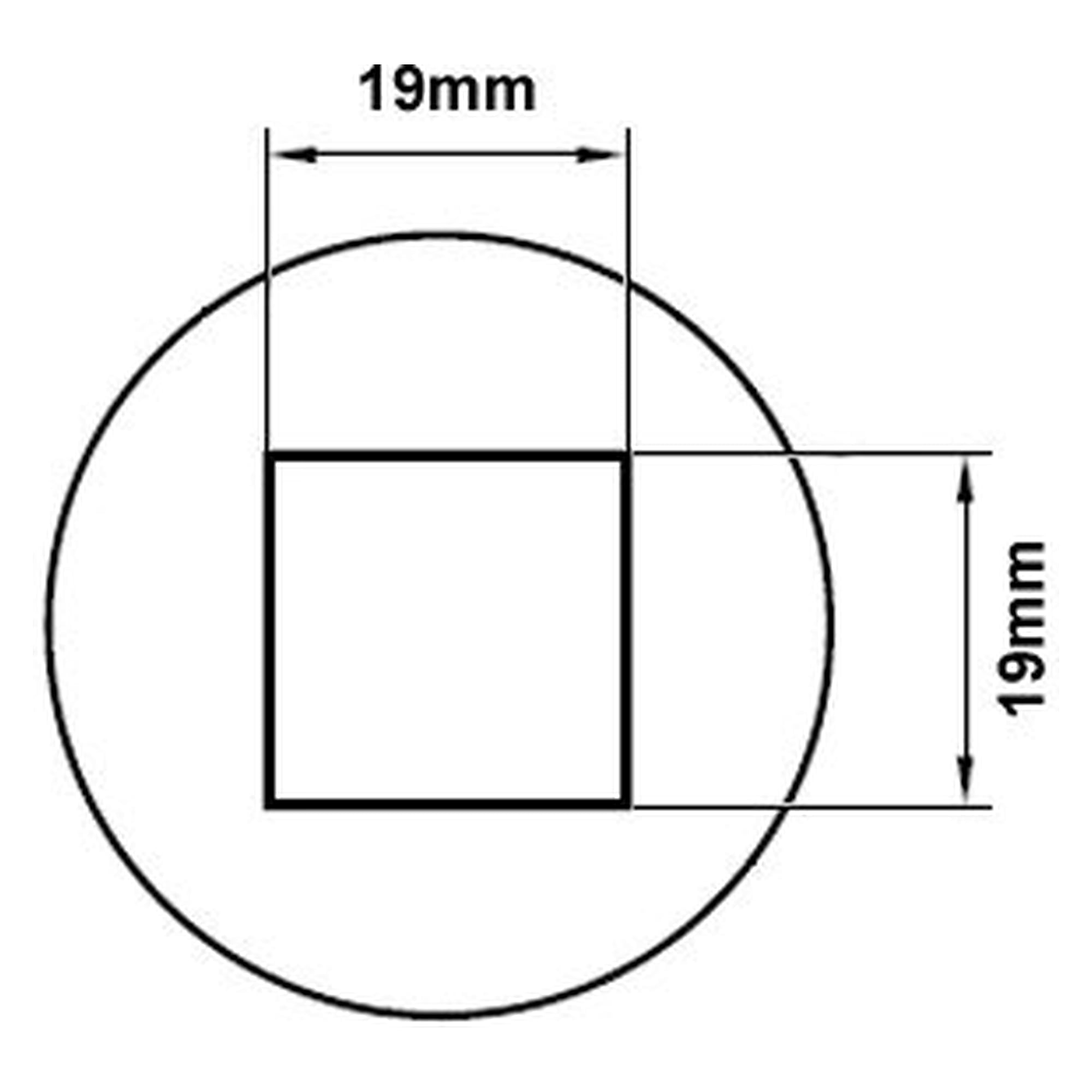 BGA-Heißluftdüse quadratisch 19 x 19 mm für 22-mm-Anschluss, HTN-Serie - Thermaltronics HTN-B1919