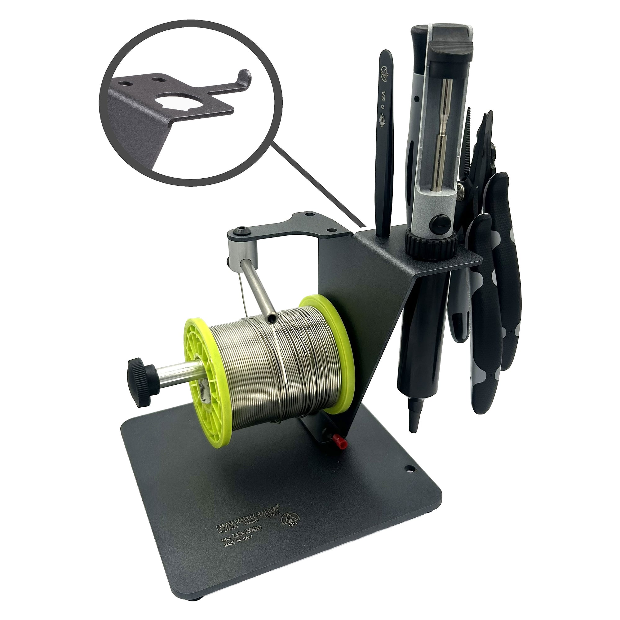 ESD Safe Solder Wire Dispenser with Tool Holder - Piergiacomi DS-2500K