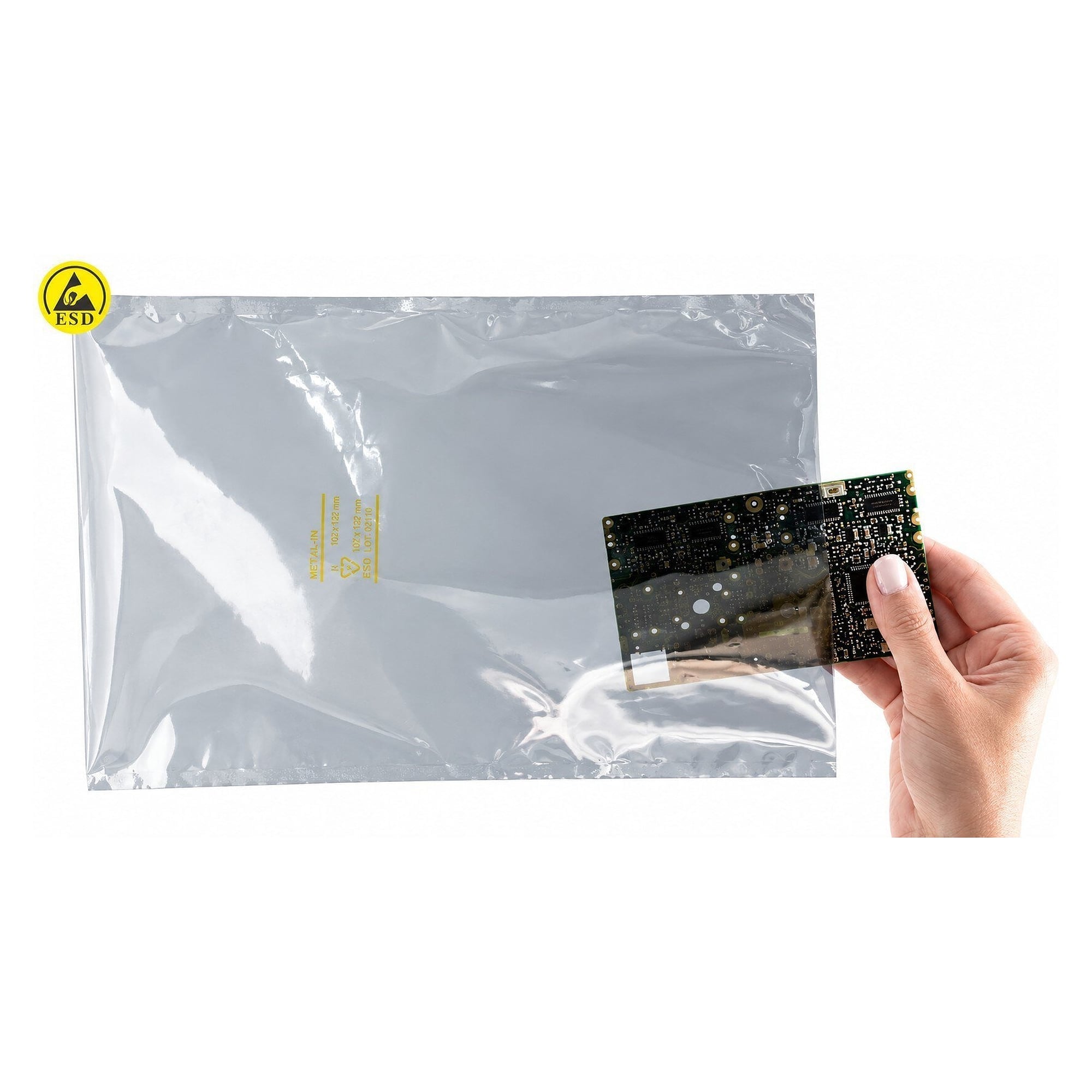 Sachet de blindage ESD METAL-IN, métallisé alu, 76 µm, 102 x 660 mm, lot de 100 - Safeguard SG-ABE-ME-ABS-76MI