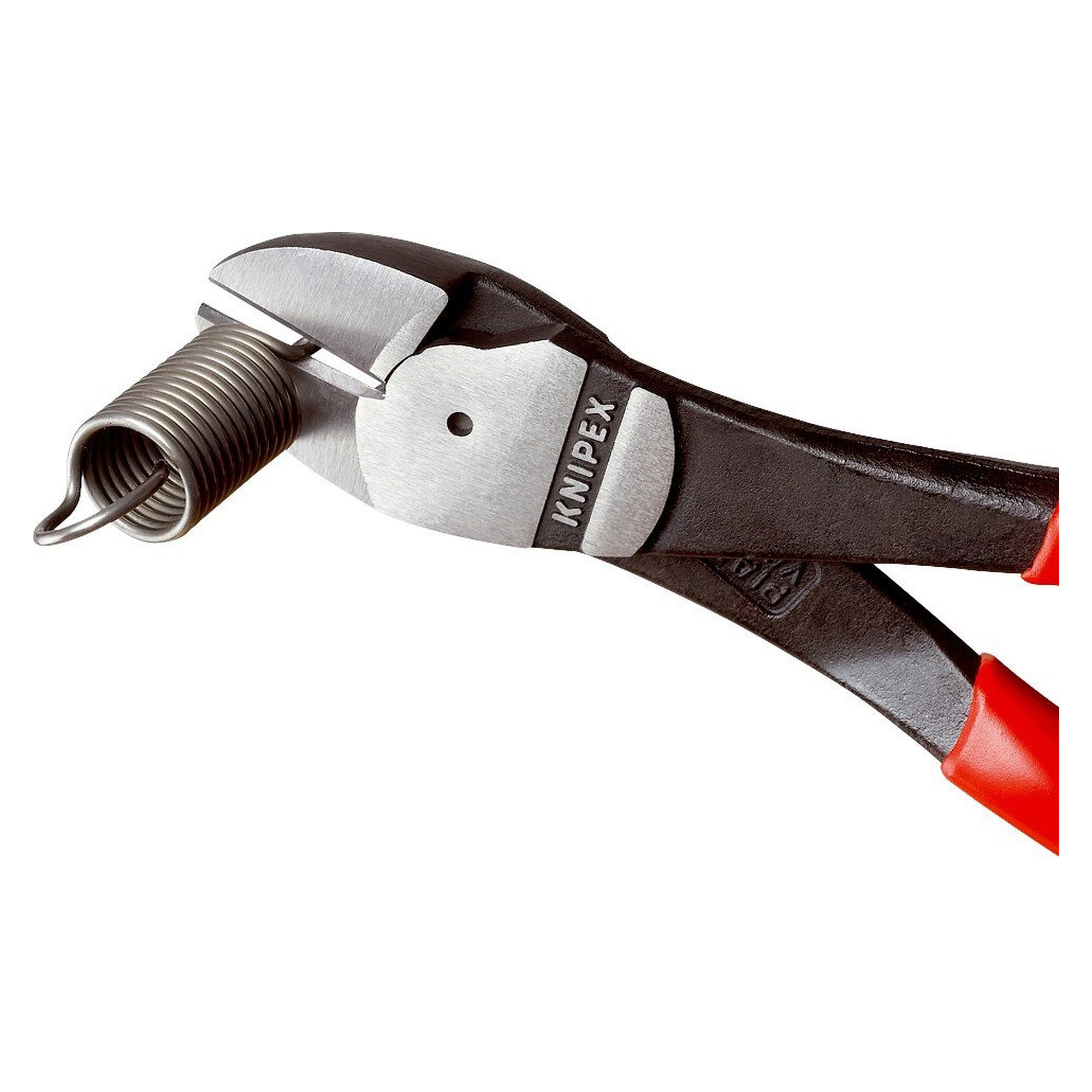 High leverage diagonal cutter with multi-component sleeves, piano wire up to 3.0 mm, 64 HRC, 250 mm - Knipex 74 02 250