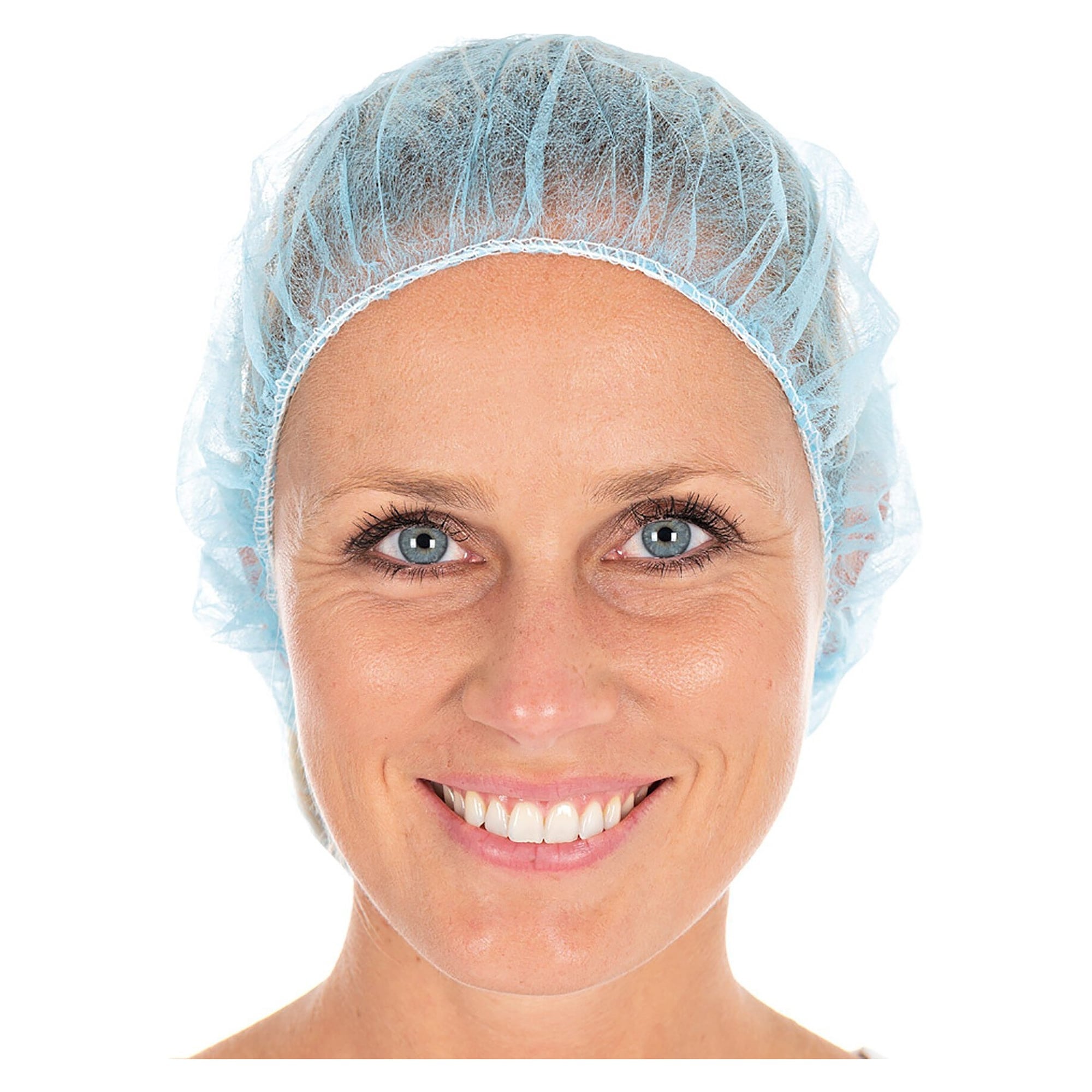 Einweg-Baretthaube Bettina Eco aus PP-Vlies, blau, Ø 53 cm, latexfreier Gummizug - Franz Mensch 126099