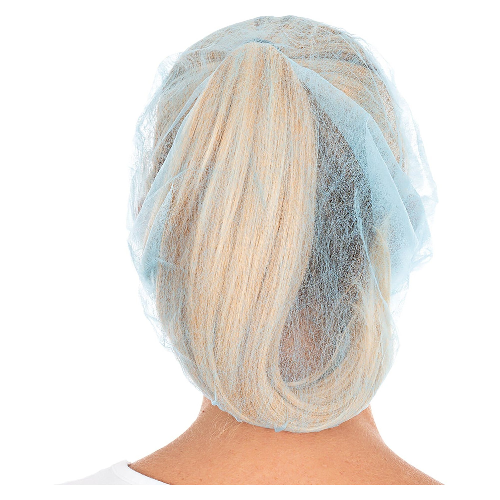 Einweg-Baretthaube Bettina Eco aus PP-Vlies, blau, Ø 53 cm, latexfreier Gummizug - Franz Mensch 126099