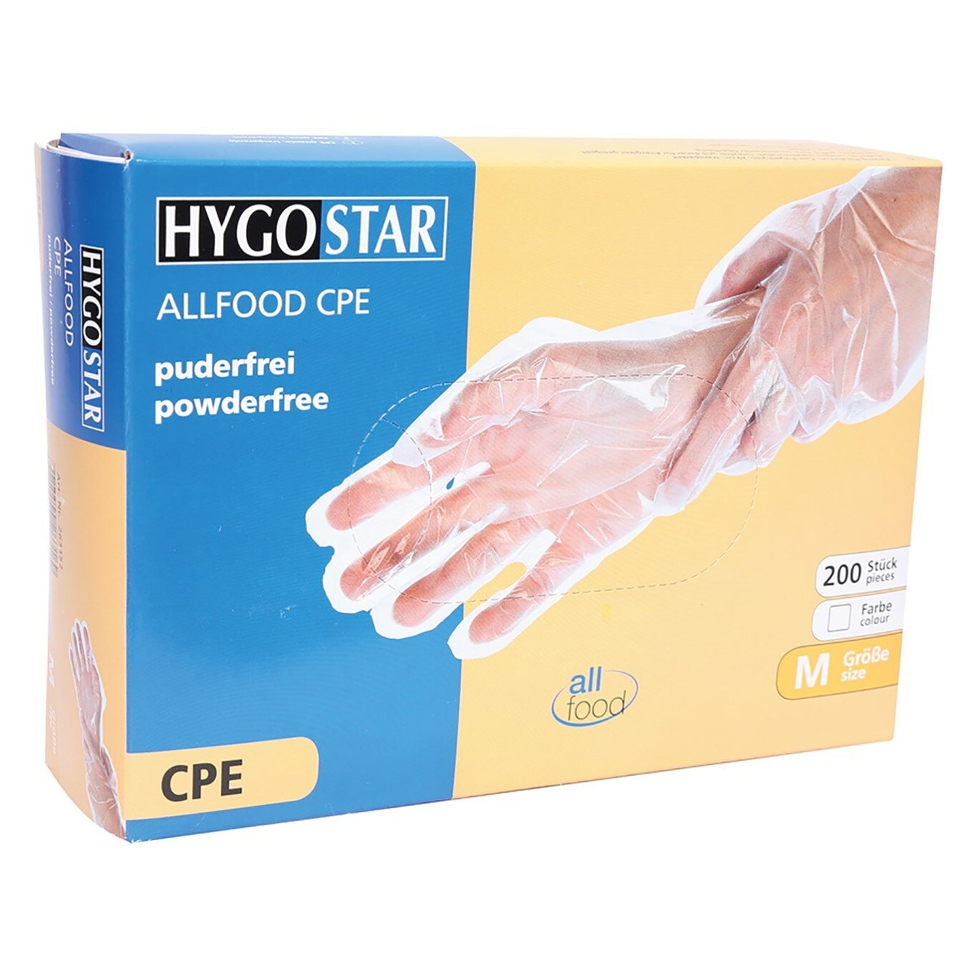 CPE-Einweghandschuhe Allfood, gehämmert, transparent, Größe 7/S, VPE 200 Stück - Franz Mensch 263162