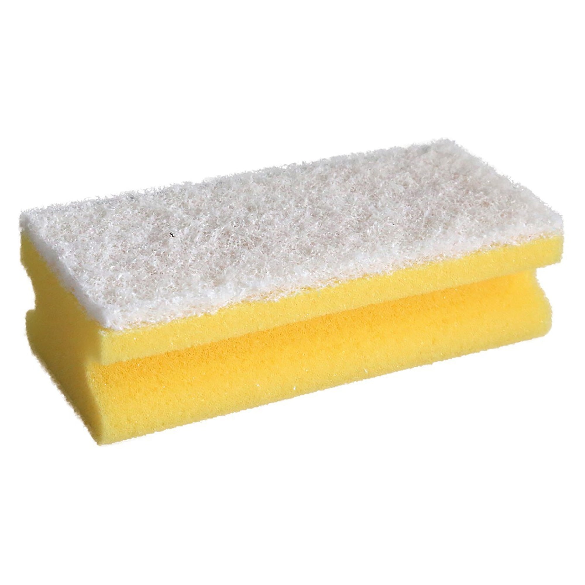 Padschwamm soft, gelb/weiß, 15 x 7 x 4,5 cm, Polyethylen, 10 Stück - Franz Mensch 301680