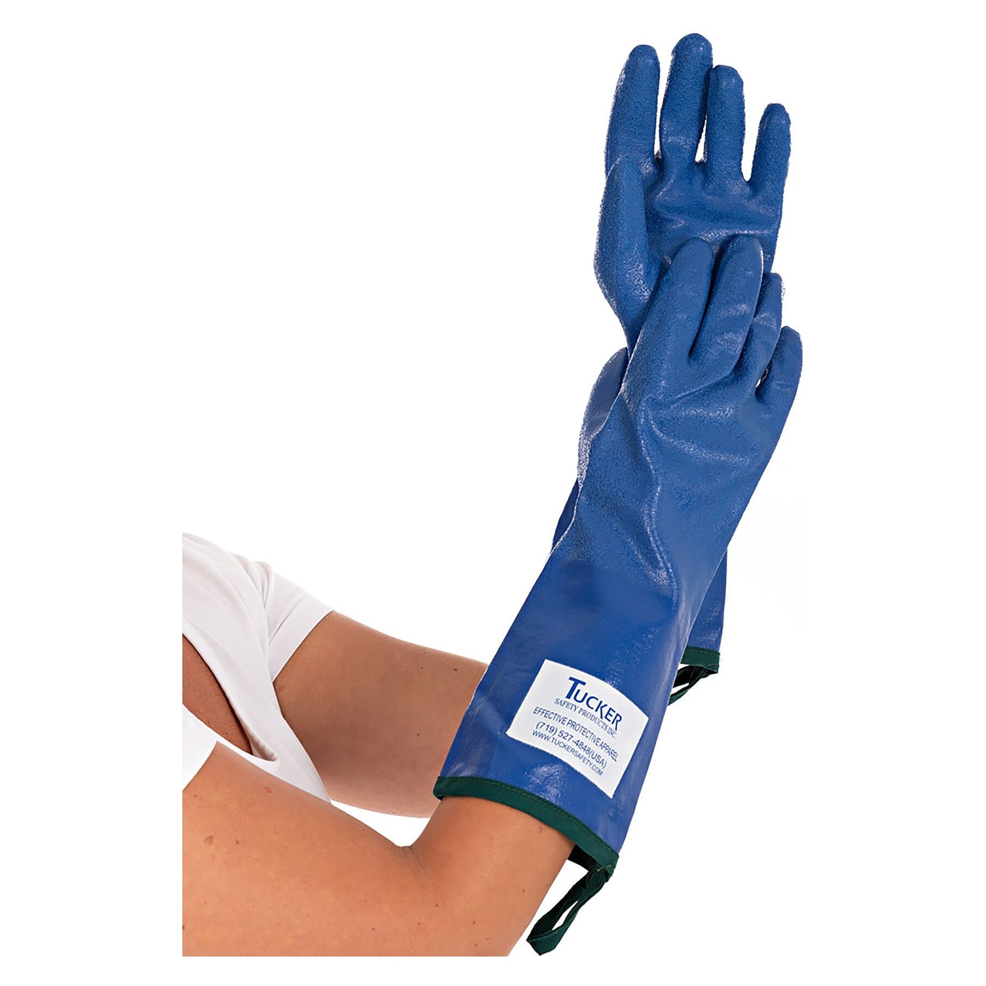 Universal-Schutzhandschuhe Burnguard Multi mit SteamGuard, 35 cm lang, Spezialgewebe, blau, 1 Paar - Franz Mensch 330205