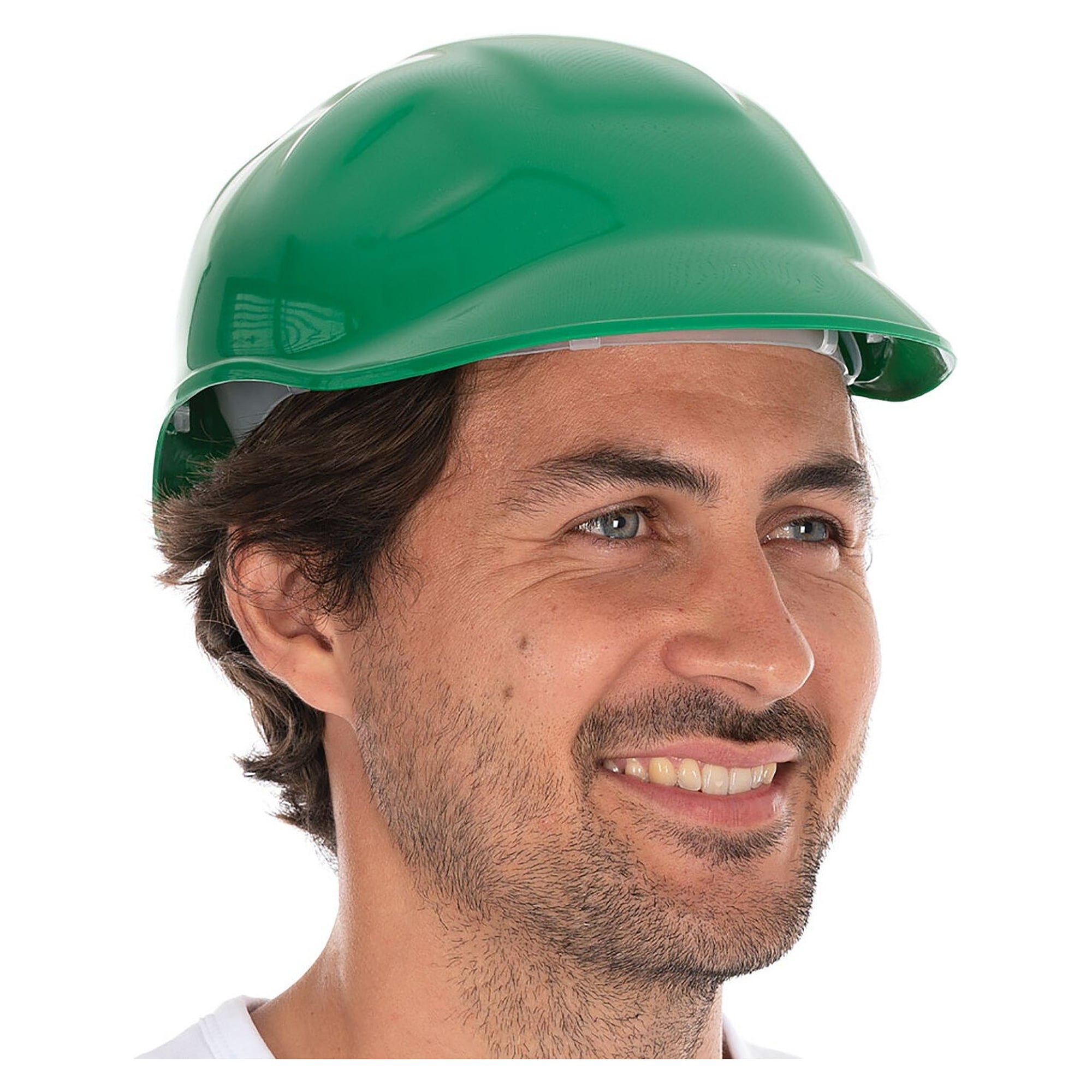 Bump cap Safe in PE with 4-point harness, head size 53 to 61 cm, green - Franz Mensch 852107