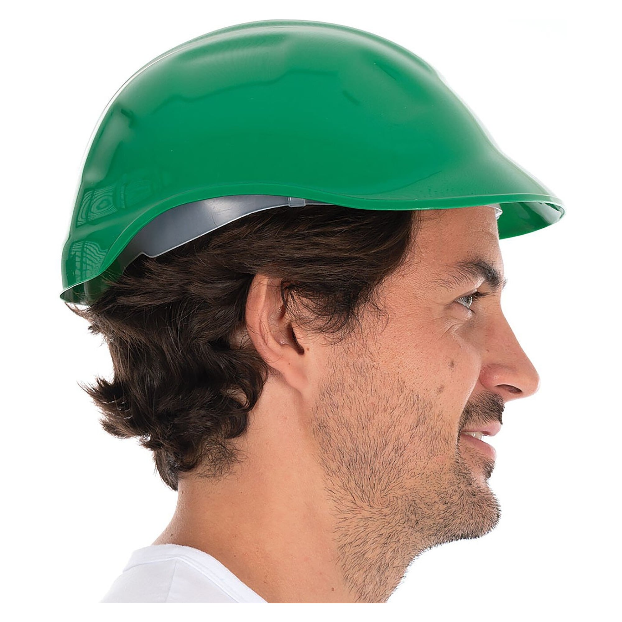 Bump cap Safe in PE with 4-point harness, head size 53 to 61 cm, green - Franz Mensch 852107