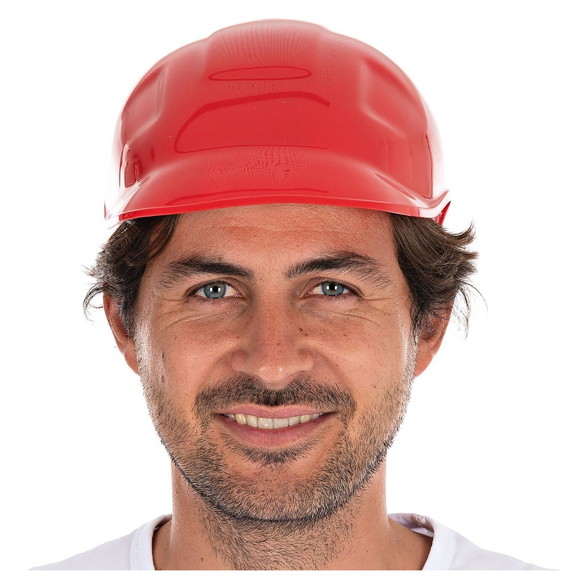Anstoßkappe Safe aus PE mit 4-Punkt-Innenausstattung, rot, Kopfweite 53 bis 61 cm - Franz Mensch 852109