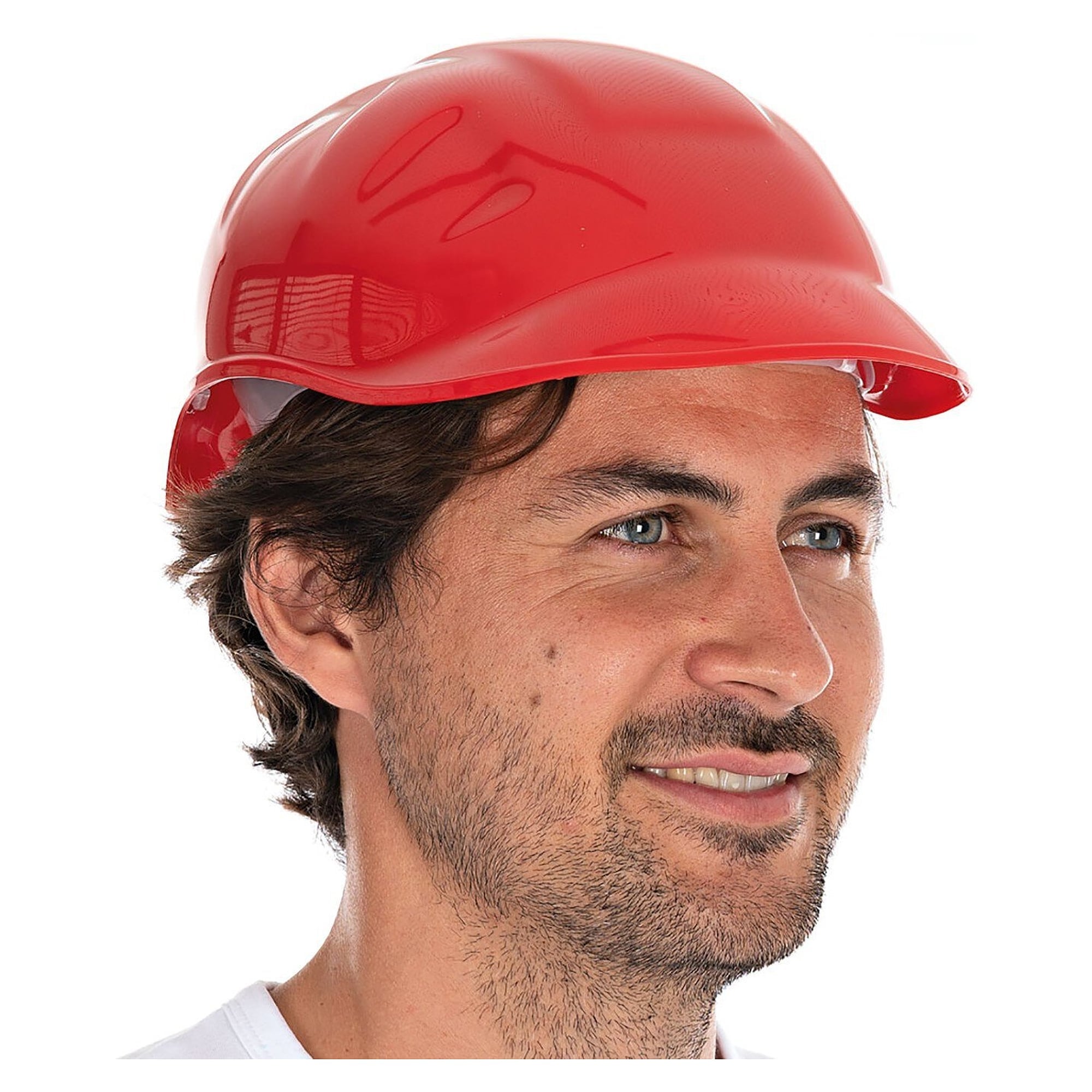Anstoßkappe Safe aus PE mit 4-Punkt-Innenausstattung, rot, Kopfweite 53 bis 61 cm - Franz Mensch 852109