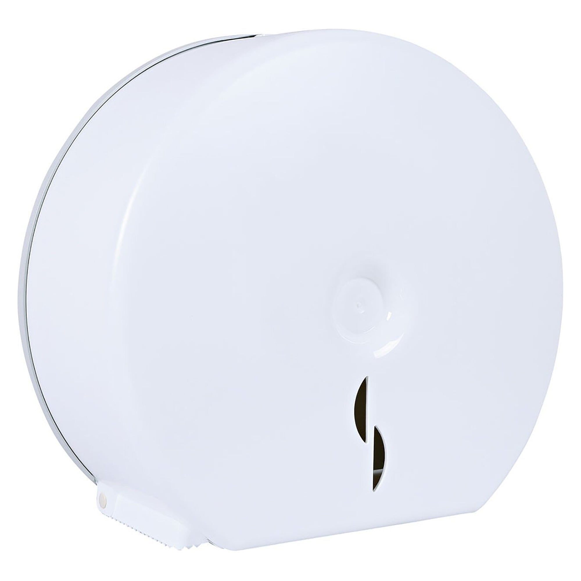 Toilet paper dispenser Simply Eco Jumbo for 1 jumbo roll, plastic, 375 x 360 x 135 mm, white/grey - Franz Mensch 888351