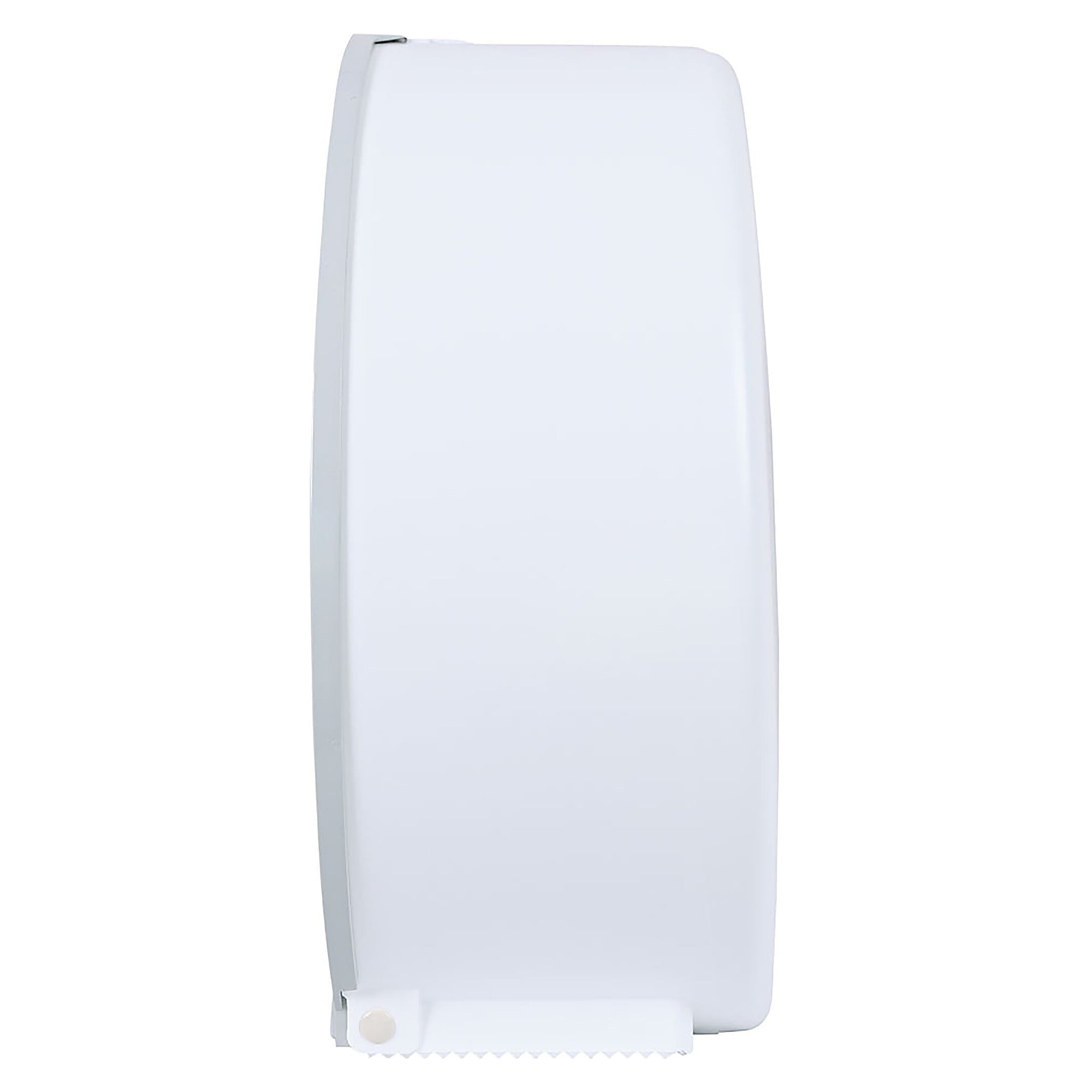Toilet paper dispenser Simply Eco Jumbo for 1 jumbo roll, plastic, 375 x 360 x 135 mm, white/grey - Franz Mensch 888351