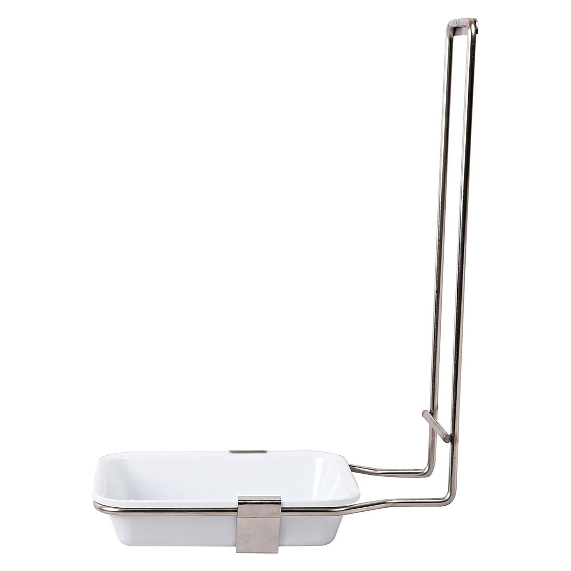 Bac ramasse-gouttes avec support pour distributeur Euro 500 ml, plastique, argent/blanc - Franz Mensch 888428