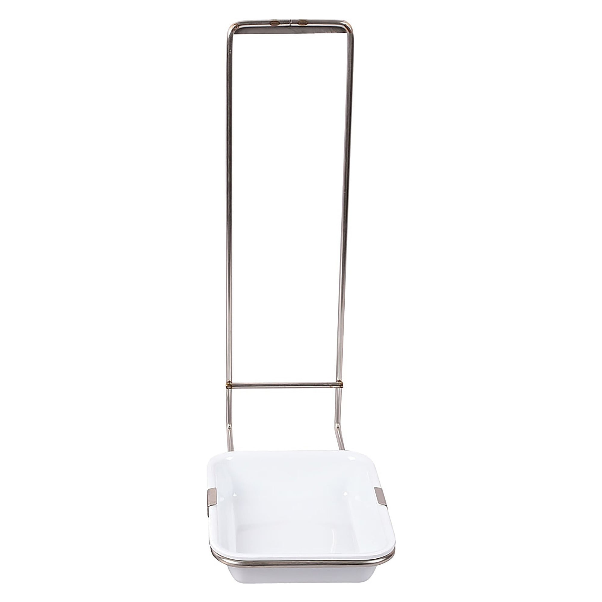 Drip tray with tray holder for 1,000 ml Euro dispensers, plastic, silver/white - Franz Mensch 888438