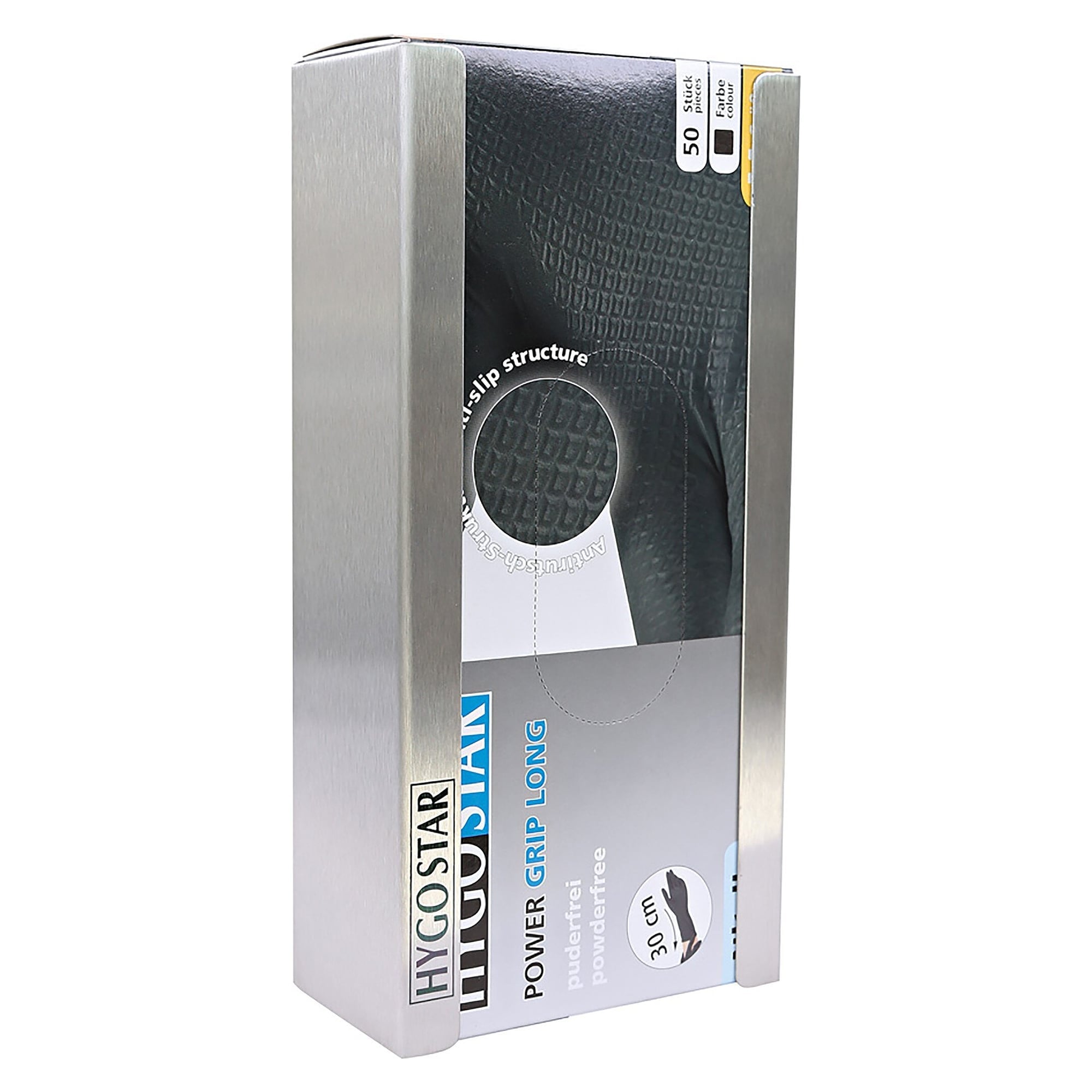 Handschuhspender Power Grip Long aus Edelstahl, Innenmaße 125 x 230 x 55 mm - Franz Mensch 889412