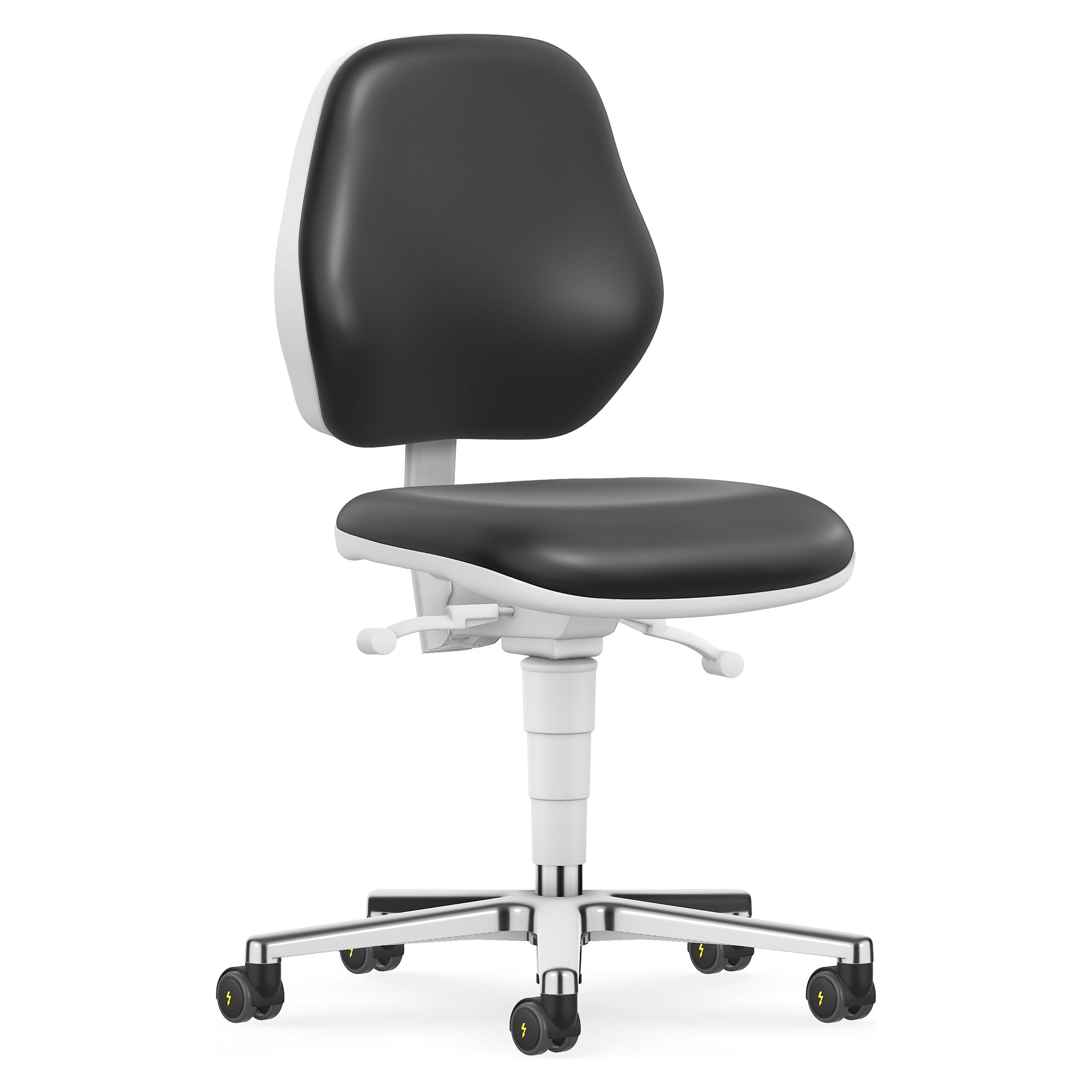 Cleanroom work chair Basic 2 with castors for cleanroom and lab - Bimos 9140-2571-3239