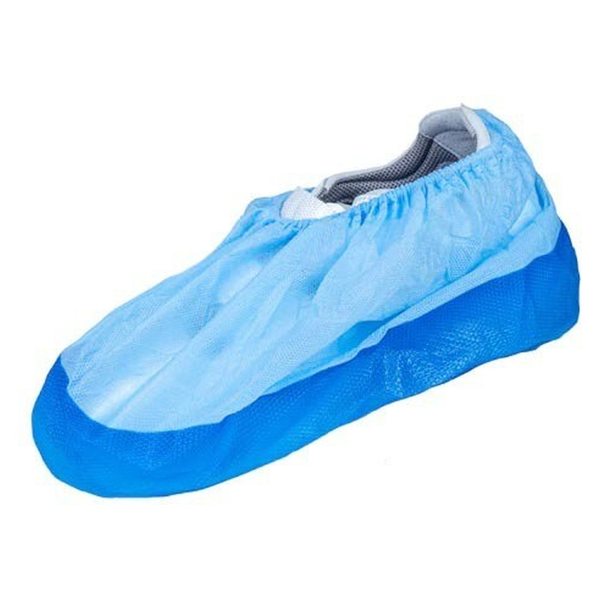 Einweg-Überschuh aus PP-Vlies 40 g/m², extra groß, hohe Ausführung, rutschfeste Sohle, blau - DS Safety Wear H7101B