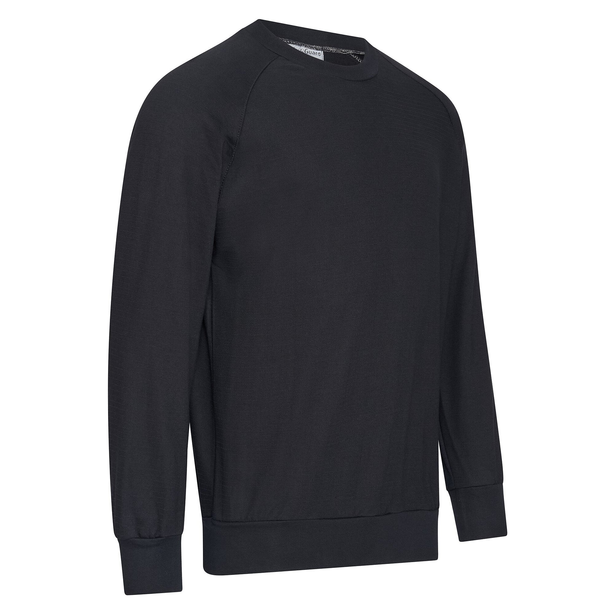 ESD Sweatshirt, Round Neck, 280 g/m², Black, Unisex, Size XXS - Safeguard SWS-THSS-BKL2XS-ROUND