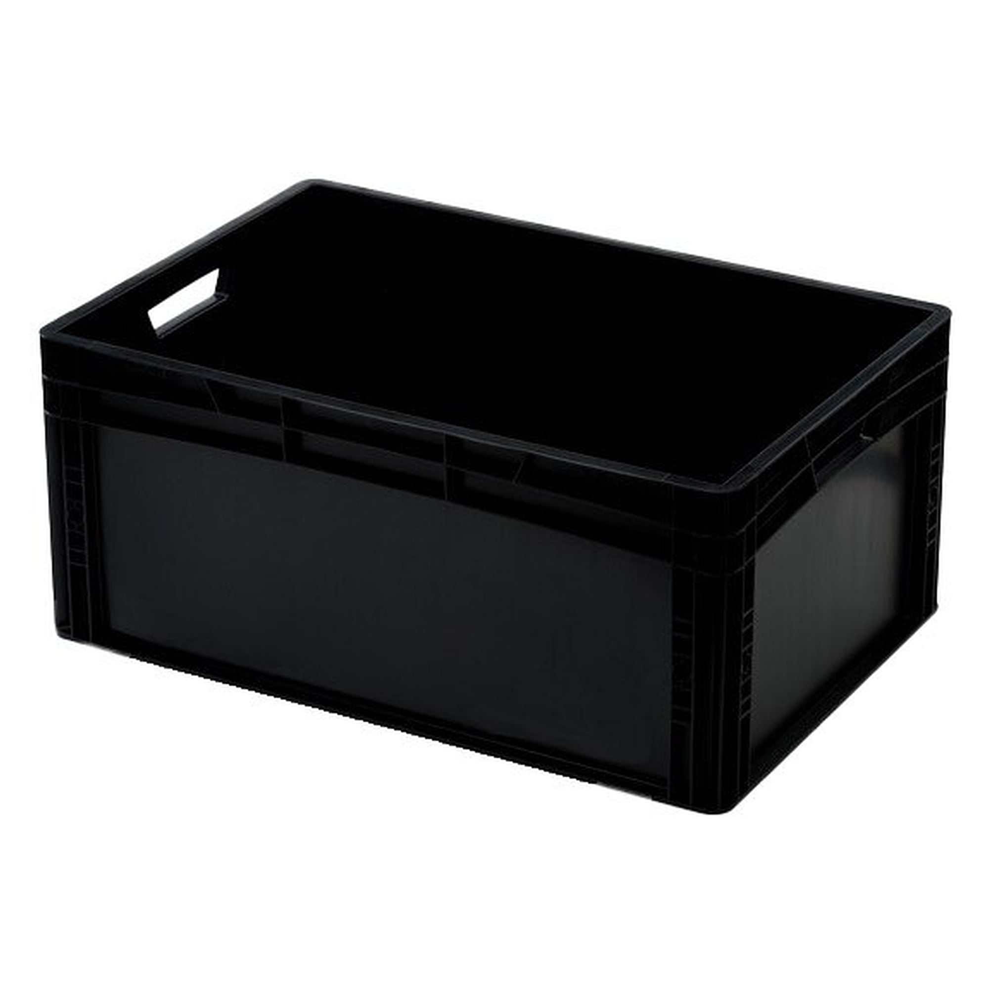 Bac Euro 600 x 400 x 270 mm, noir, 55 litres, polypropylène, empilable - A1-ESD 965774