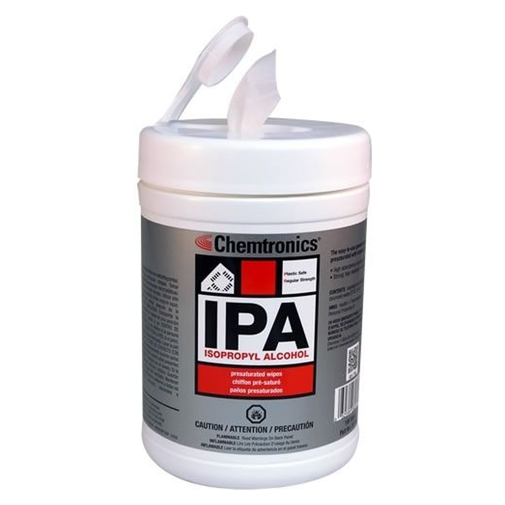 Isopropanol-Reinigungstücher feucht, 150 x 200 mm, Spenderdose mit 100 Tüchern - Coventry SIP100K
