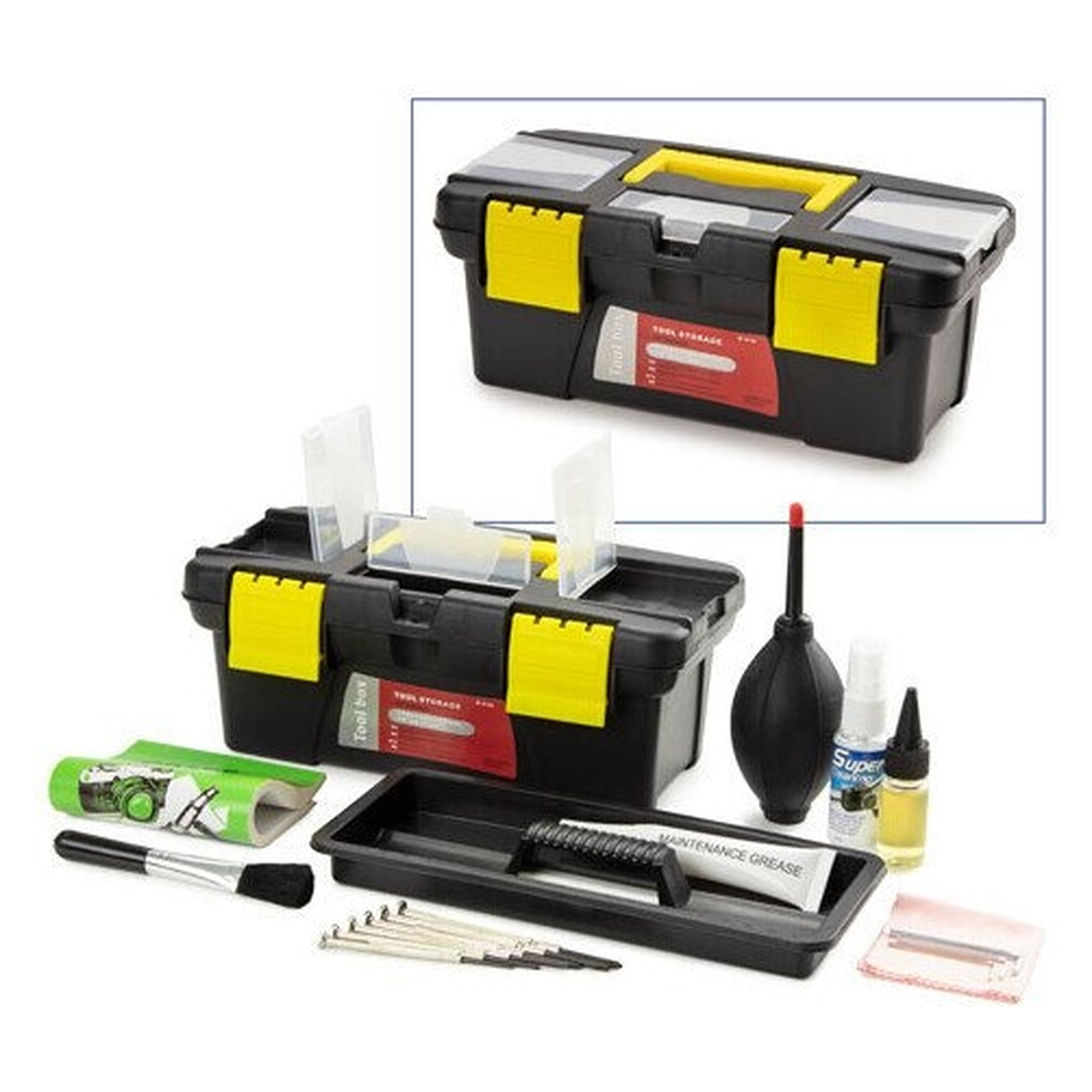 Maintenance and cleaning kit for microscopes, 16 parts in a tool case - Euromex PB.5276
