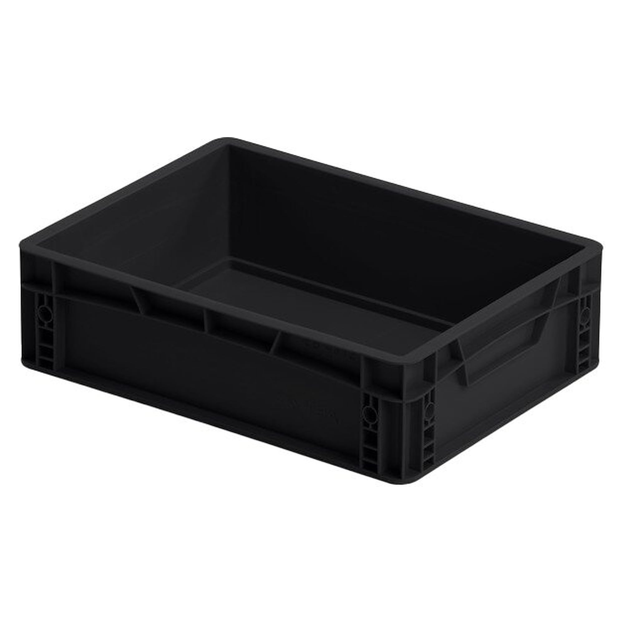 ESD-Eurobehälter 400 x 300 x 120 mm, schwarz, ableitfähig, 11 Liter - A1-ESD 965609