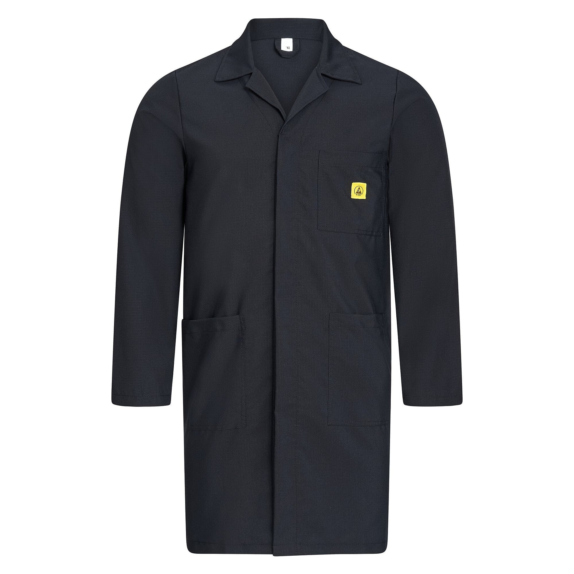 Blouse de travail ESD manches longues, 140 g/m², unisexe, noire, taille XS - Safeguard ESL-KK01-BKXS