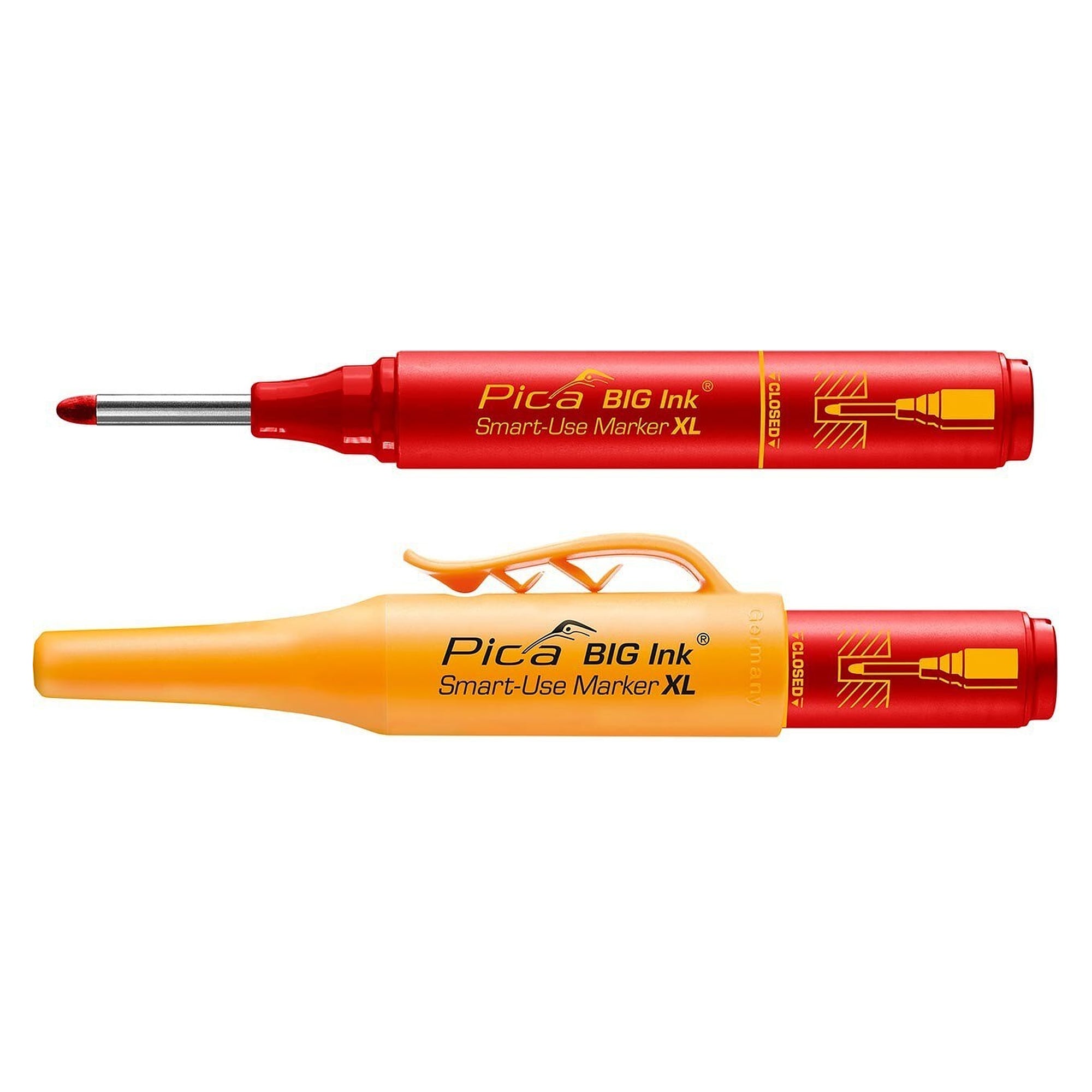 Smart-Use-Marker XL, Permanent- und Tieflochmarker in einem, rot, SB-Blister - Pica 170/40/SB