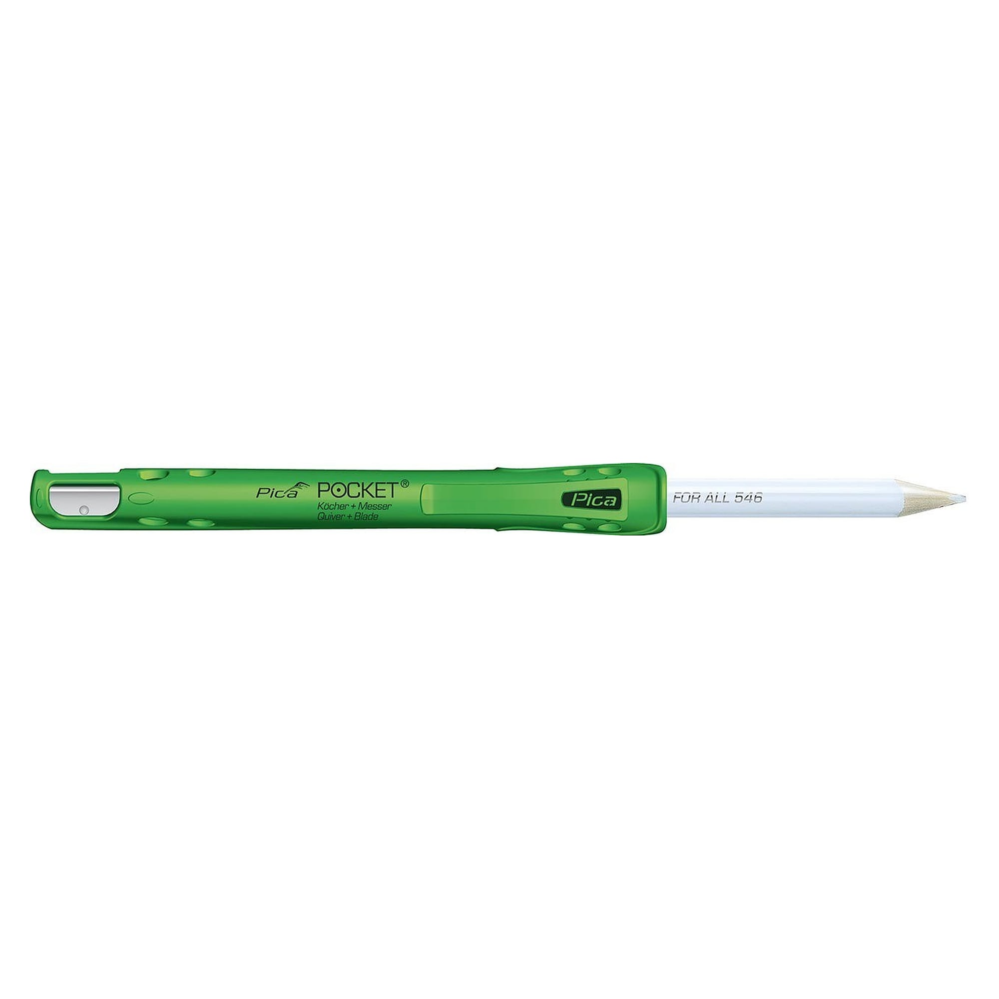 Pocket pencil quiver with integrated sharpening knife, incl. universal pencil FOR ALL Black & White - Pica 505/03
