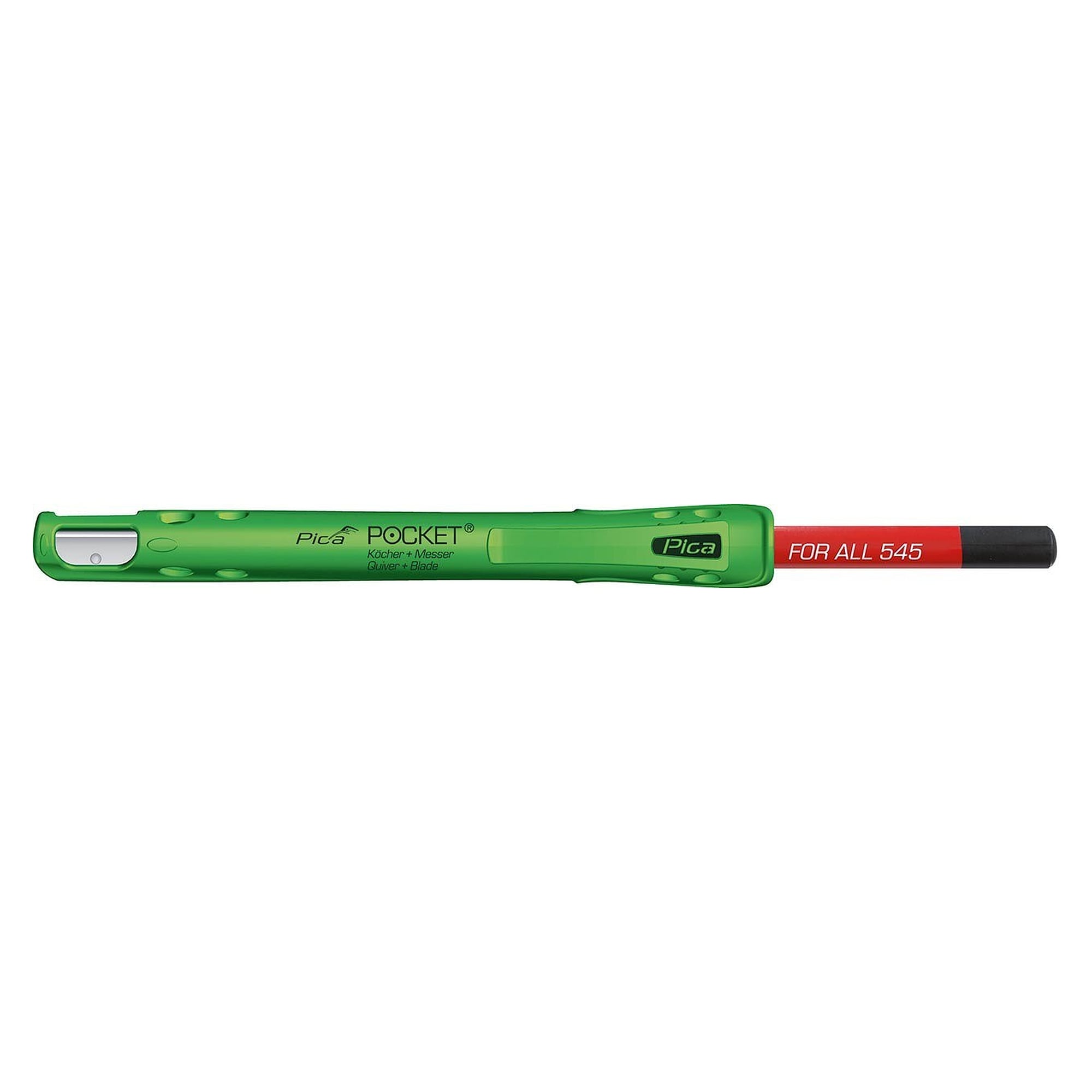 Pocket Stiftköcher mit integriertem Spitzmesser, inkl. Universal-Markierstift FOR ALL Graphit - Pica 505/04