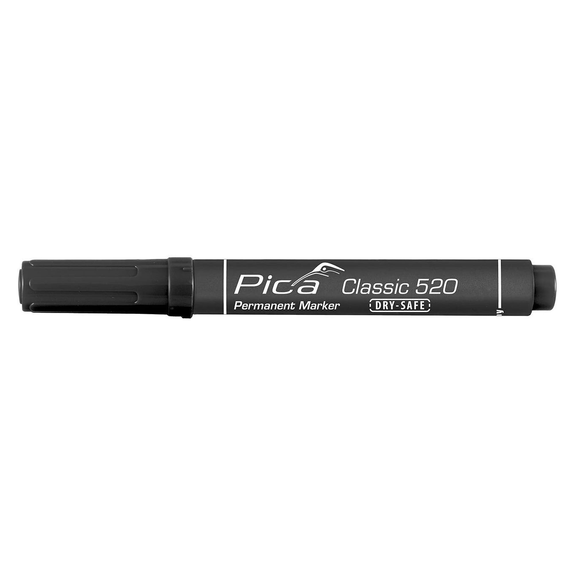 Permanentmarker mit Rundspitze, Strichbreite 1 bis 4 mm, schwarz, wasserfest - Pica 520/46