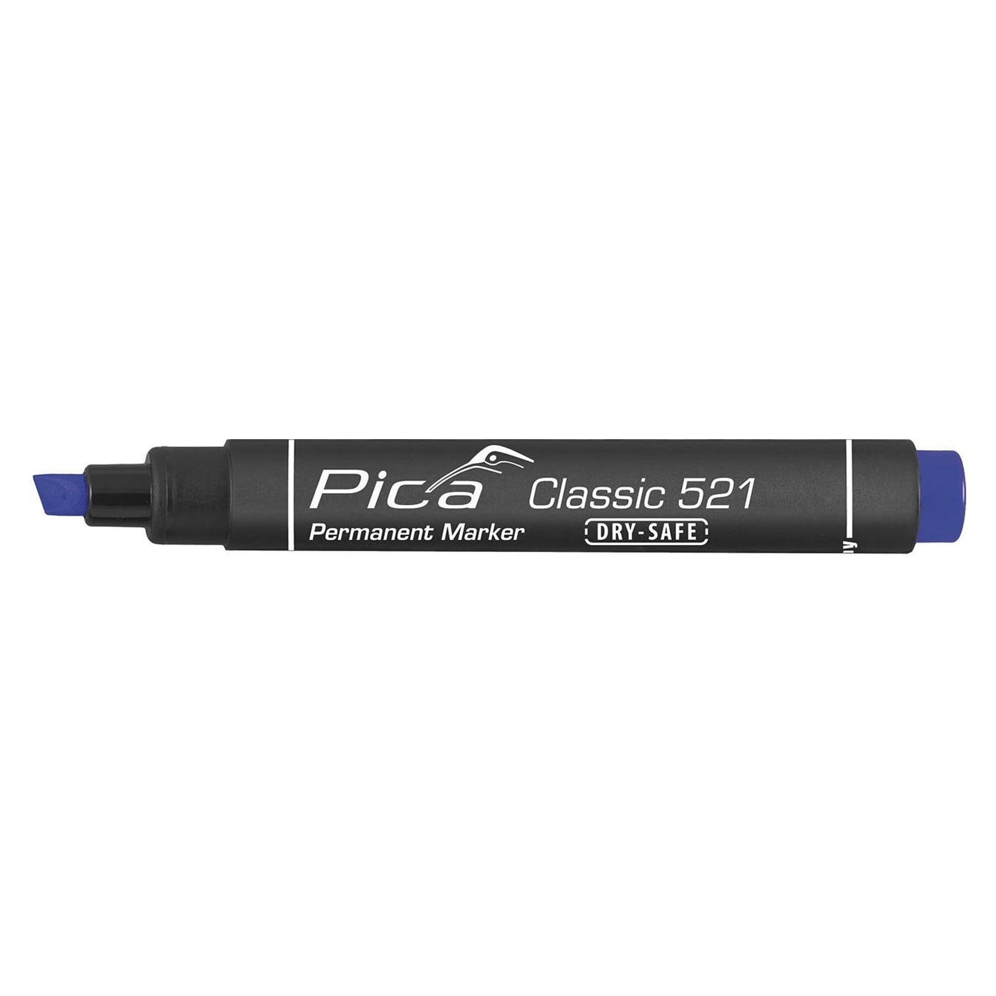 Permanentmarker mit Keilspitze, Strichbreite 2 bis 6 mm, blau, wasserfest - Pica 521/41