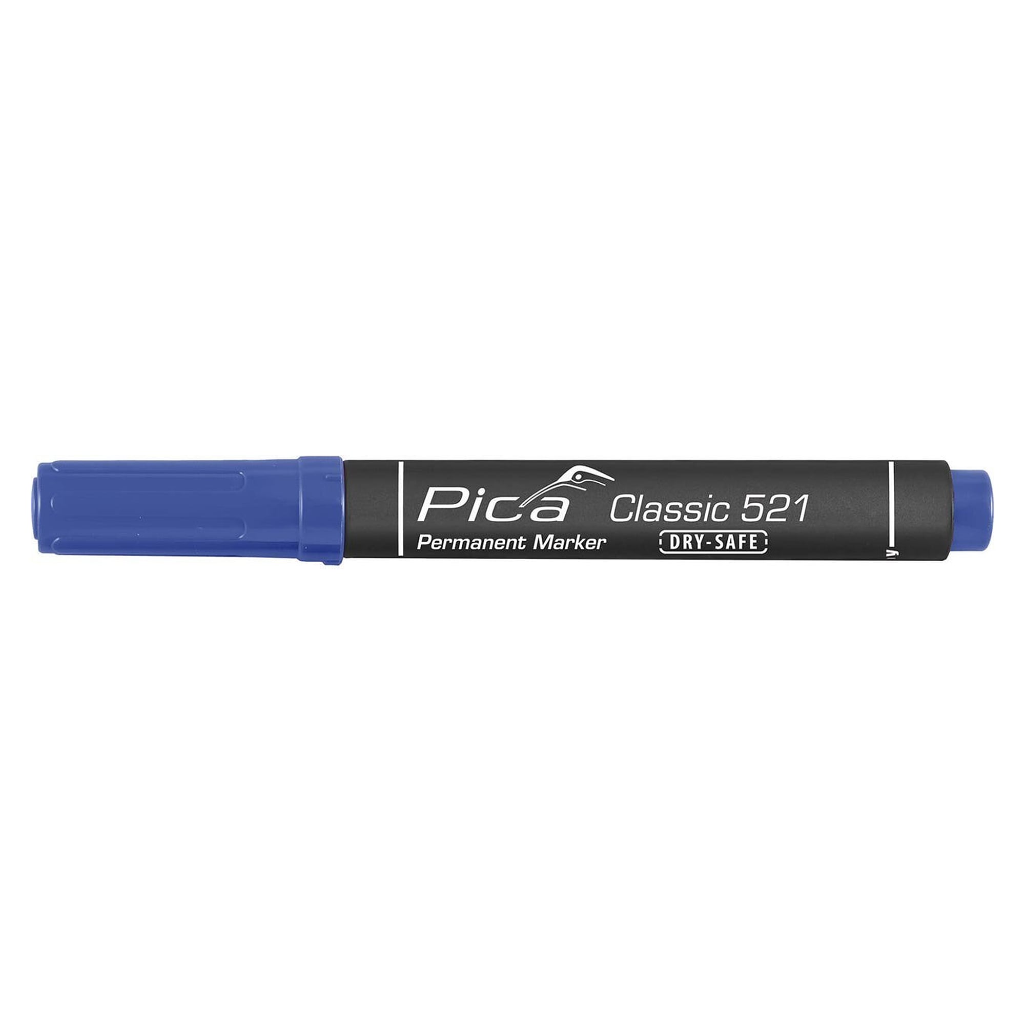Permanentmarker mit Keilspitze, Strichbreite 2 bis 6 mm, blau, wasserfest, im Blister - Pica 521/41/SB
