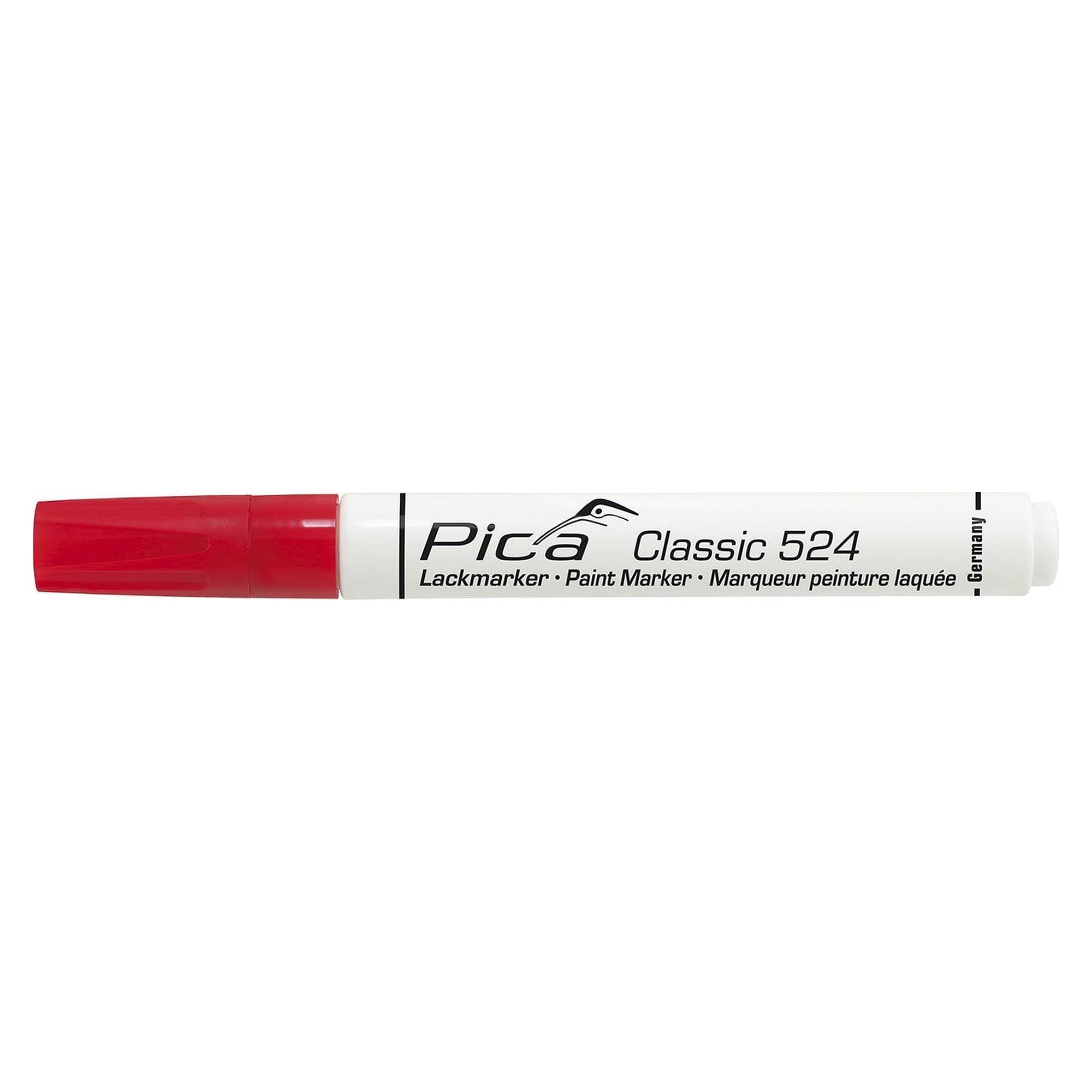 Paint and industrial marker with bullet tip 2 to 4 mm, red, opaque and lightfast - Pica 524/40
