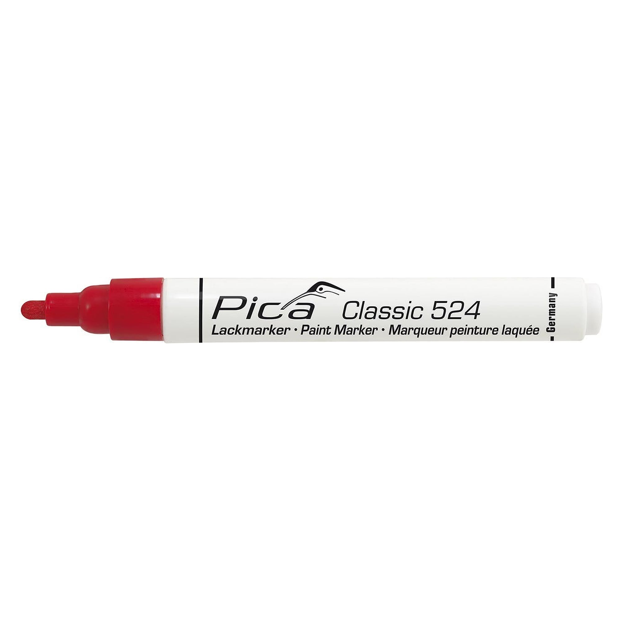 Paint and industrial marker with bullet tip 2 to 4 mm, red, opaque and lightfast - Pica 524/40