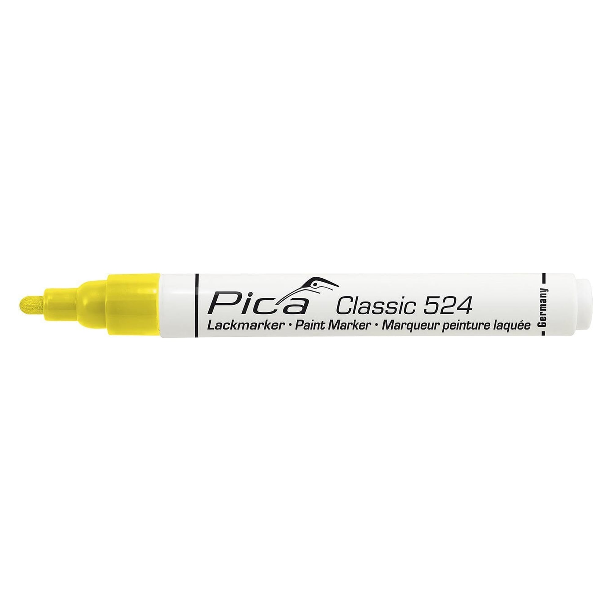 Lack- und Industriemarker mit Rundspitze 2 bis 4 mm, gelb, deckend und lichtecht - Pica 524/44
