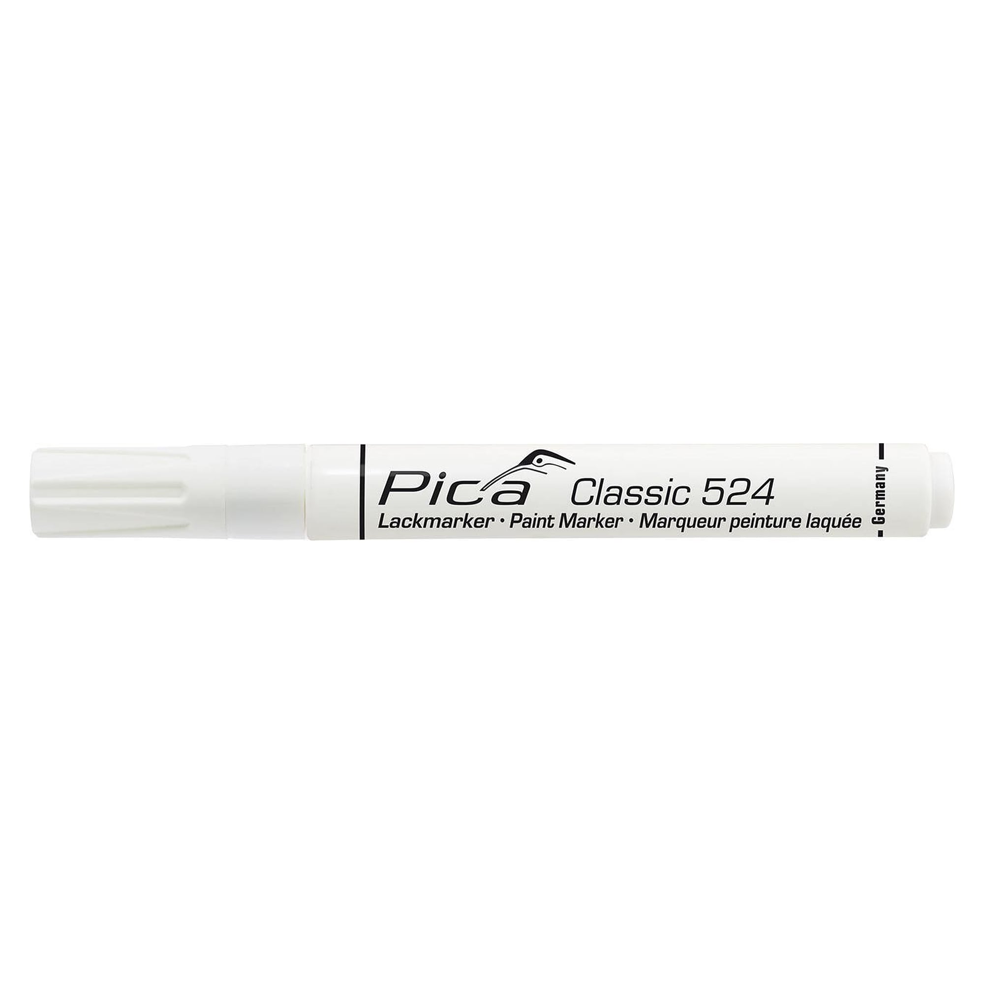 Paint and industrial marker with bullet tip 2 to 4 mm, white, opaque and lightfast - Pica 524/52