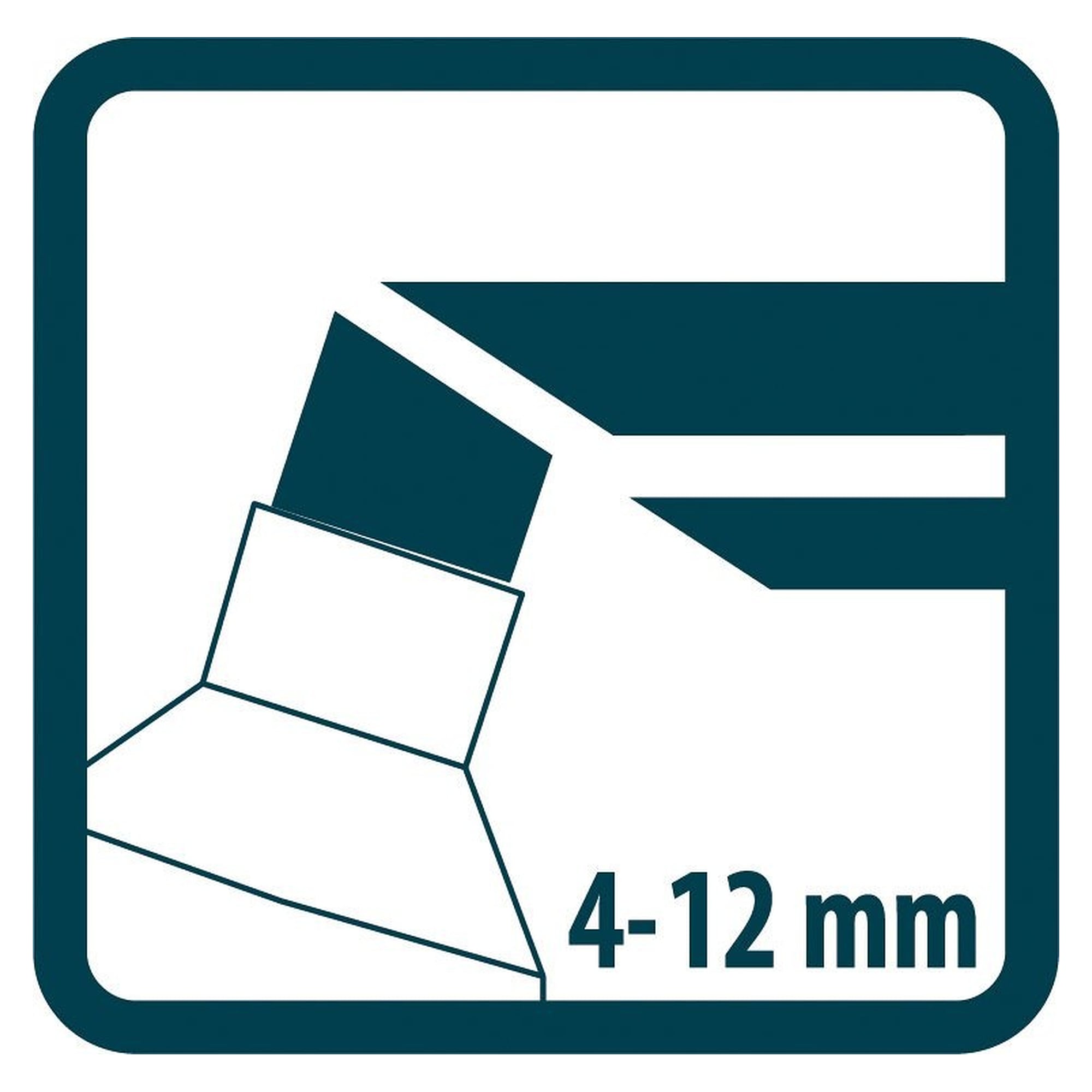 Permanentmarker XXL schwarz mit Keilspitze, Strichbreite 4 bis 12 mm, wasserfest, im Blister - Pica 528/46/SB