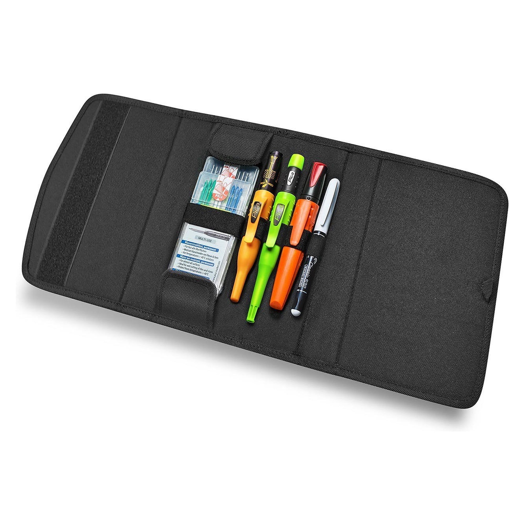 Plumber marking set in nylon case with Dry Marker, deep hole marker and refill leads - Pica 55020