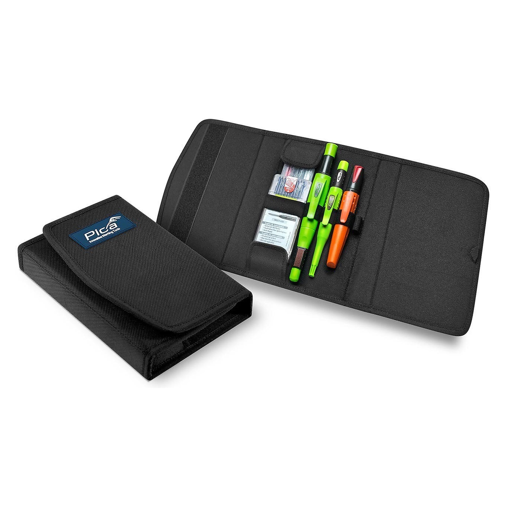 Carpenter marking set in nylon case with BIG-Dry and Dry markers and refill leads - Pica 55030