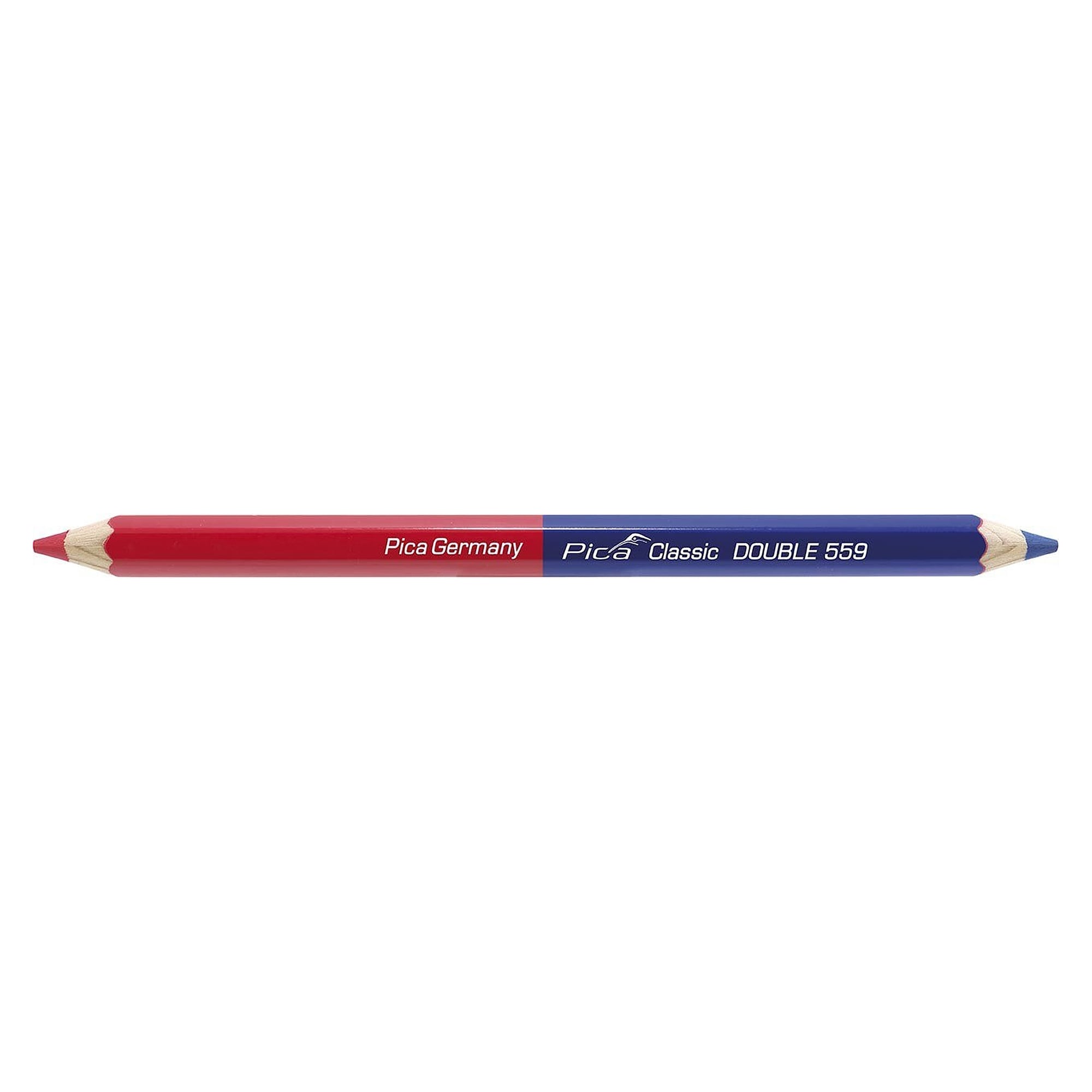 DOUBLE marking pencil red and blue in one, 17.5 cm, sharpened at both ends, display box of 50 - Pica 559-50