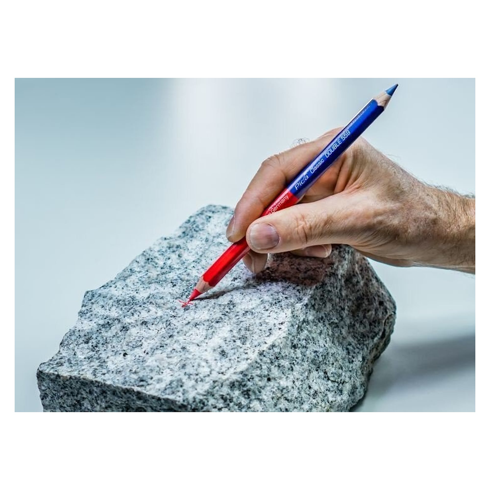 DOUBLE marking pencil red and blue in one, 17.5 cm, sharpened at both ends, display box of 50 - Pica 559-50